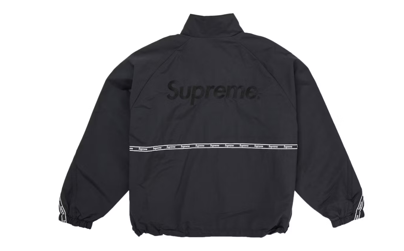 Supreme Supreme Logo Taping Track Jacket Black • Large Size US L / EU 52-54 / 3 - 2 Thumbnail