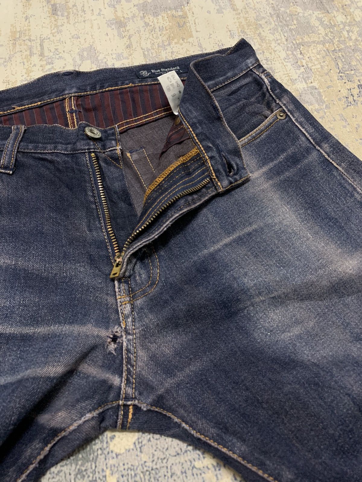 Japanese Brand Japanese Blue Standard Vintage Est. 1978 Faded Indigo Jeans Size US 32 / EU 48 - 5 Thumbnail