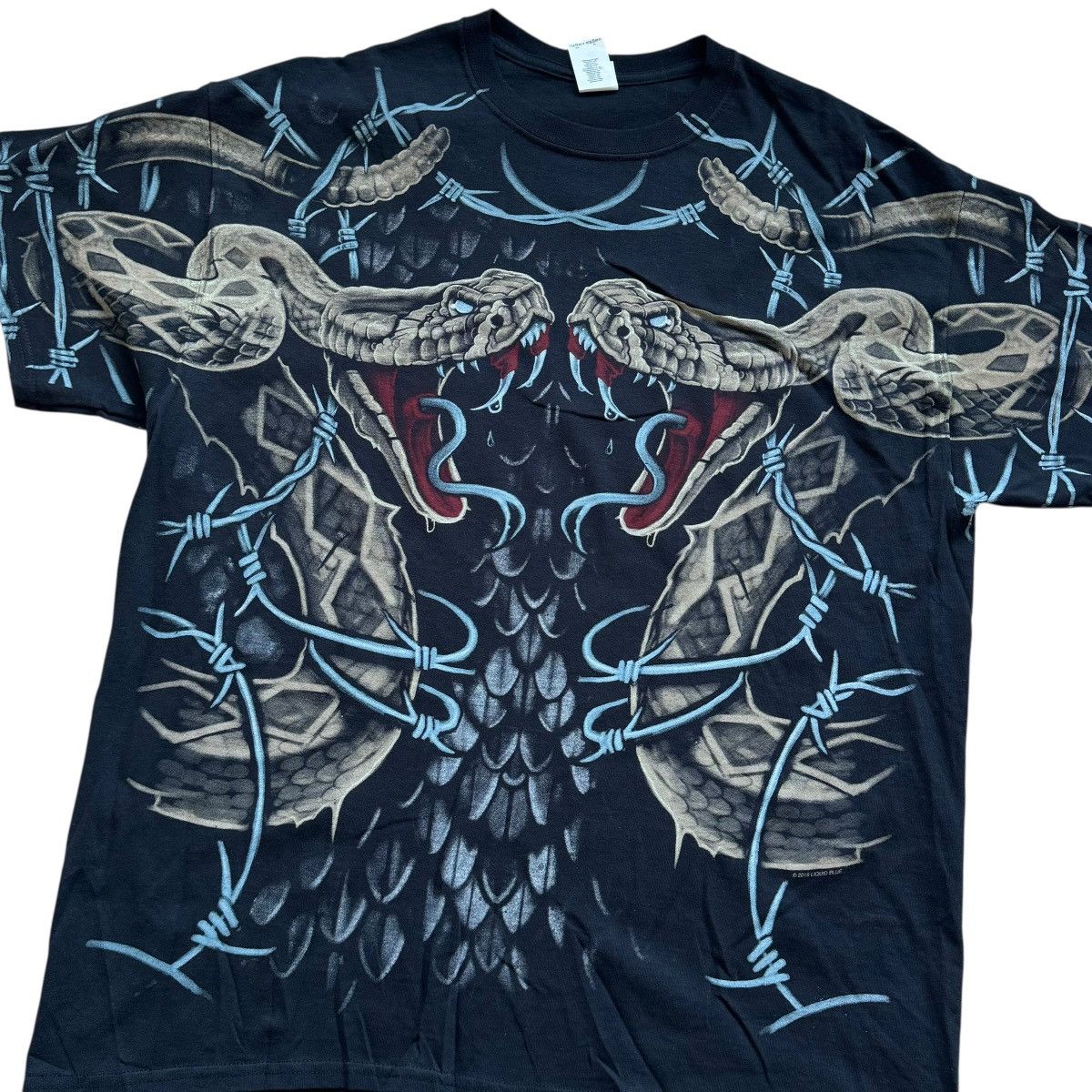 Liquid Blue liquid blue snake barbed wire all over print shirt Size US XL / EU 56 / 4 - 3 Thumbnail
