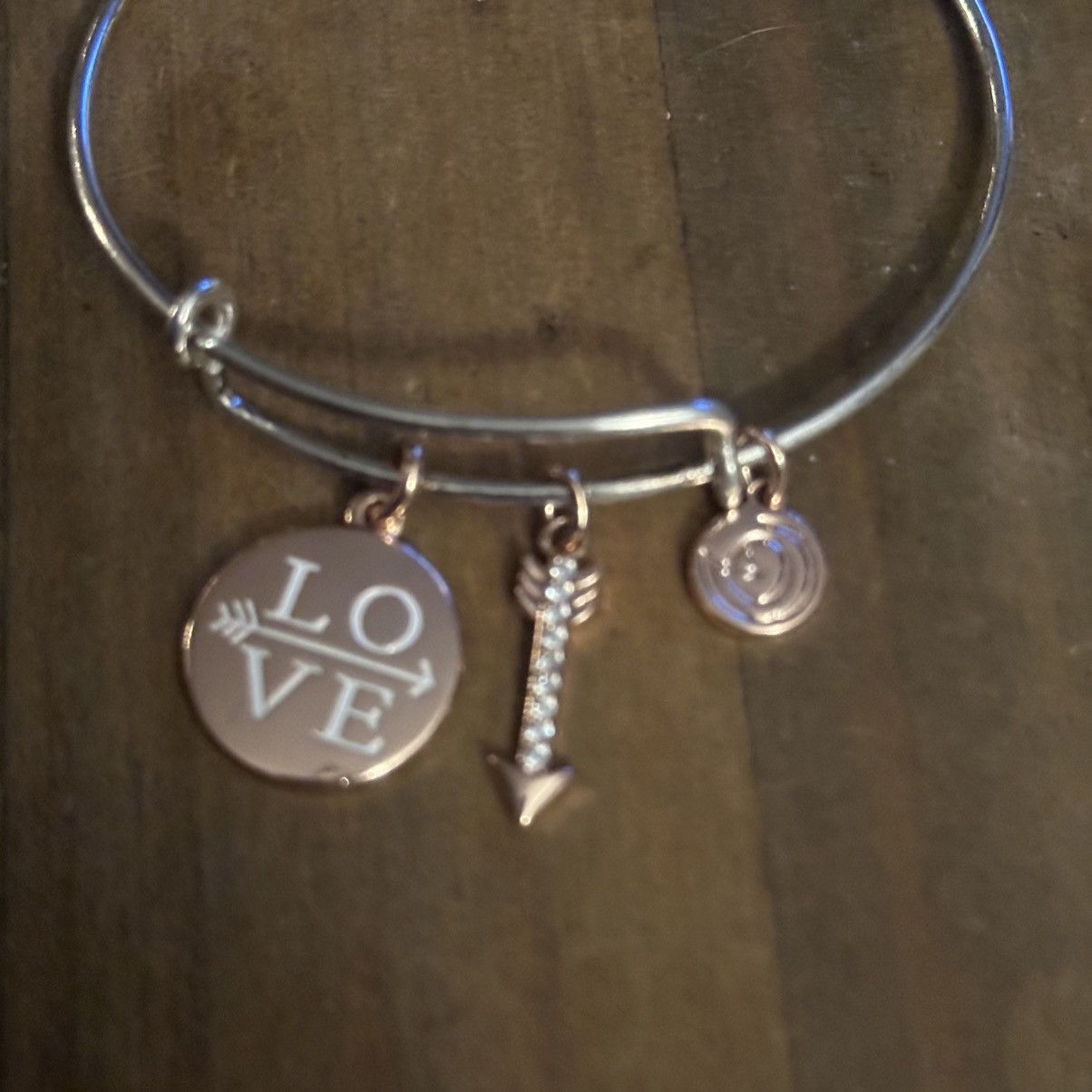 Other Love this Life two tone adjustable bangle Love bracelet Size ONE SIZE - 3 Thumbnail