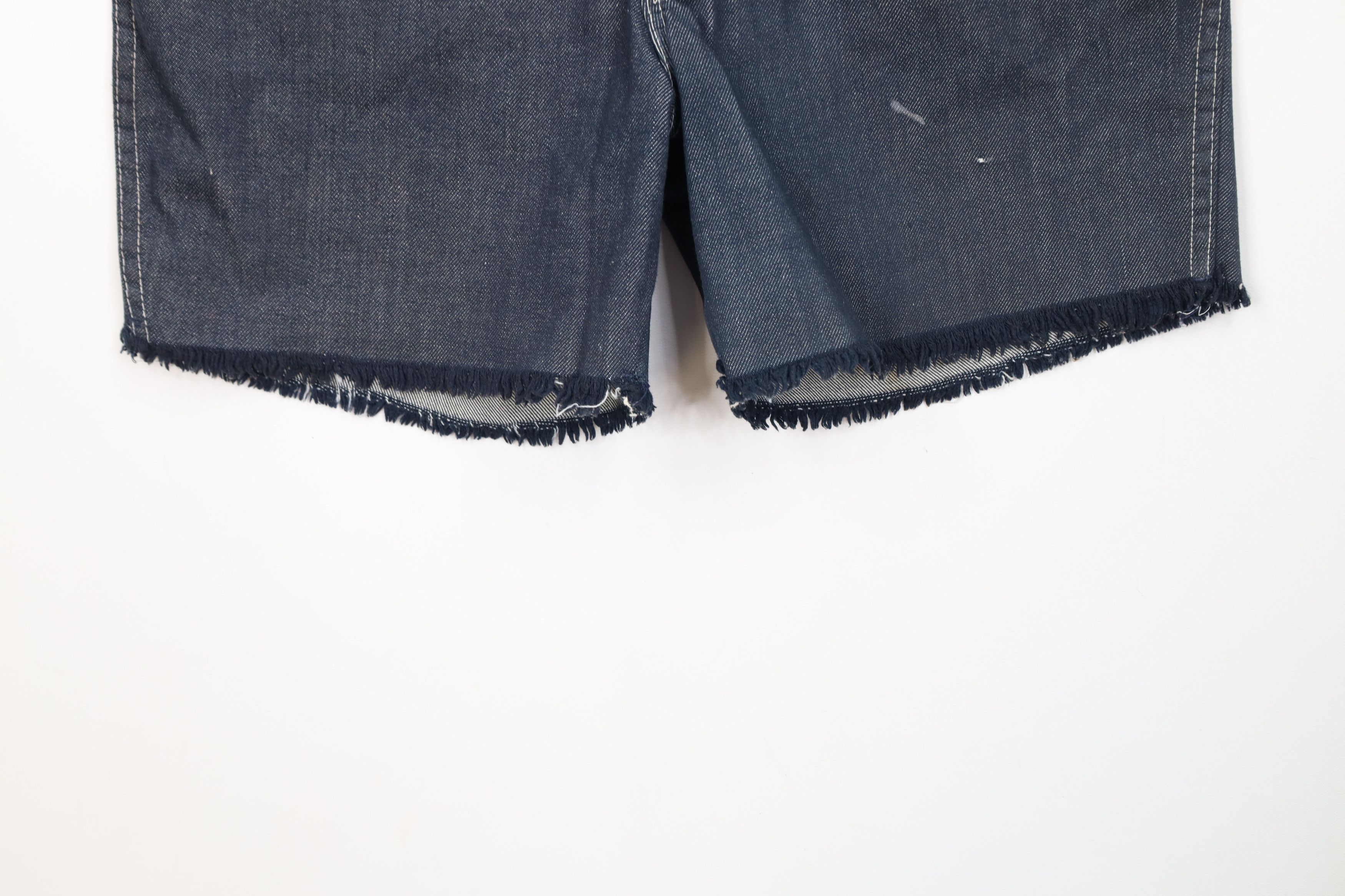 Vintage Vintage 70s Streetwear Frayed Chambray Denim Jean Shorts USA Size US 30 / EU 46 - 4 Thumbnail