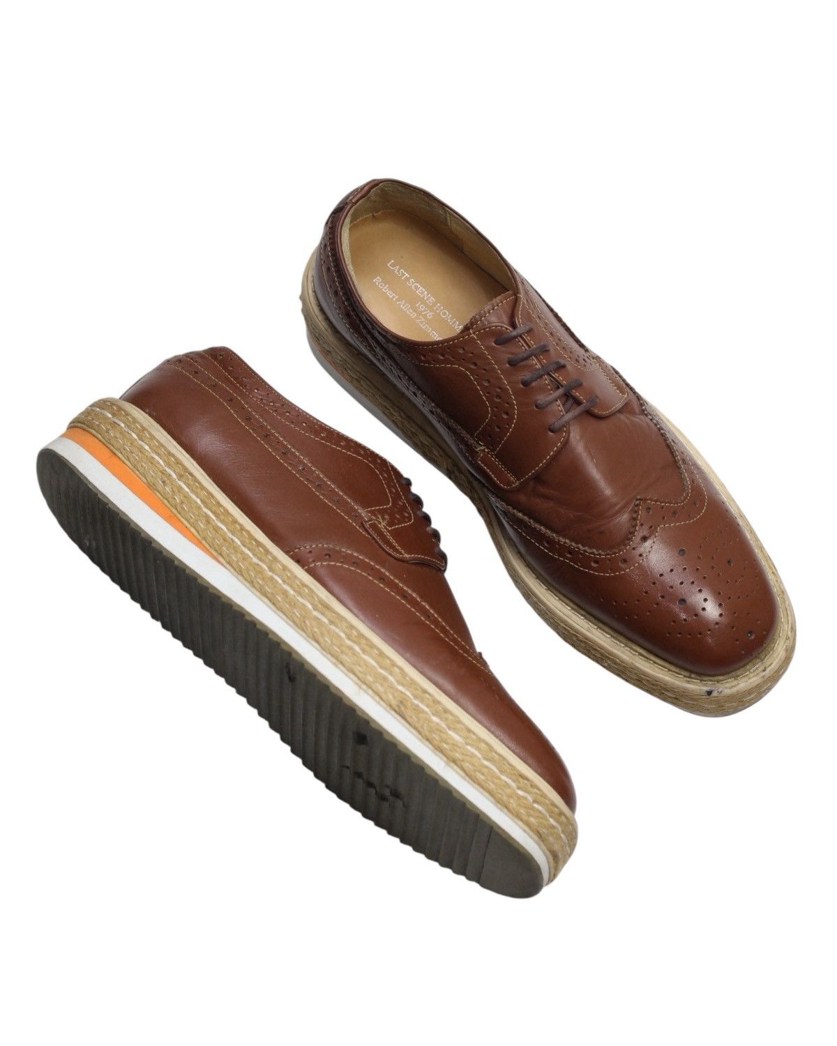 Designer × Japanese Brand 2000S LAST SCENE HOMMAGE PLATFORM LUG BROGUES Size US 8 / EU 41 - 5 Thumbnail