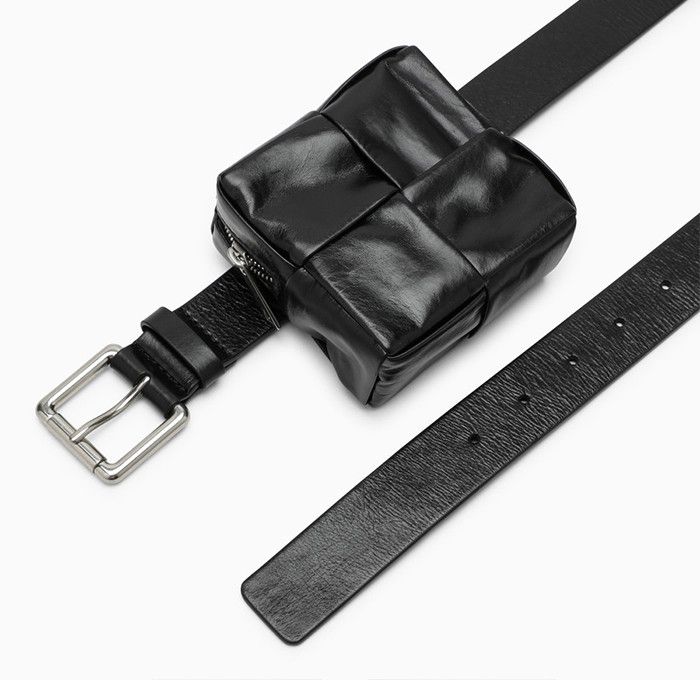 Bottega Veneta o1bcso1str0824 Size : 95 / Cassette Belt in Black Size 36 - 3 Thumbnail