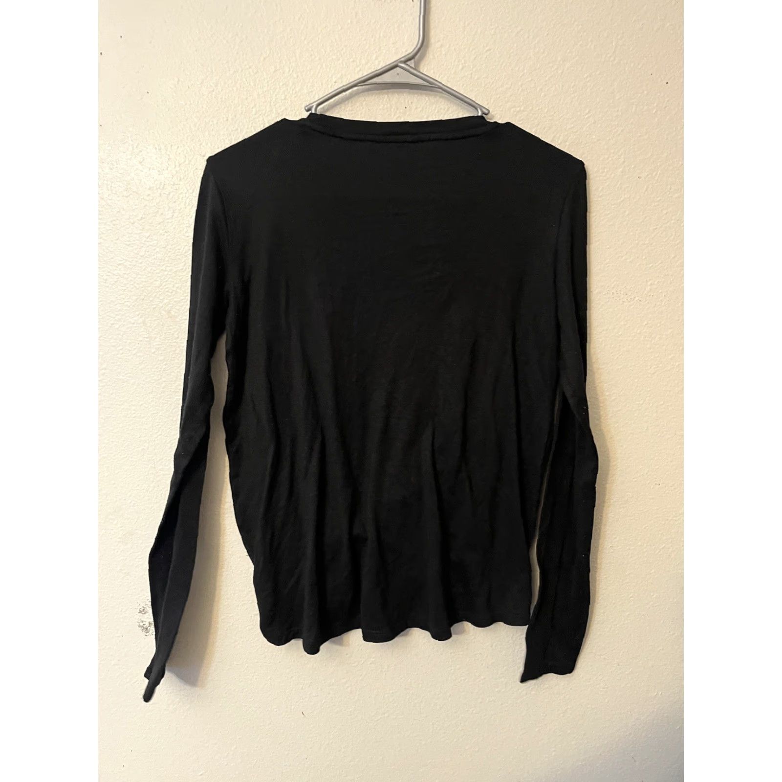 American Eagle Outfitters American Eagle Outfitters Shirt Women S Long Sleeve Black Knot Front Casual Sleeve T-Shirt Size S / US 4 / IT 40 - 3 Thumbnail