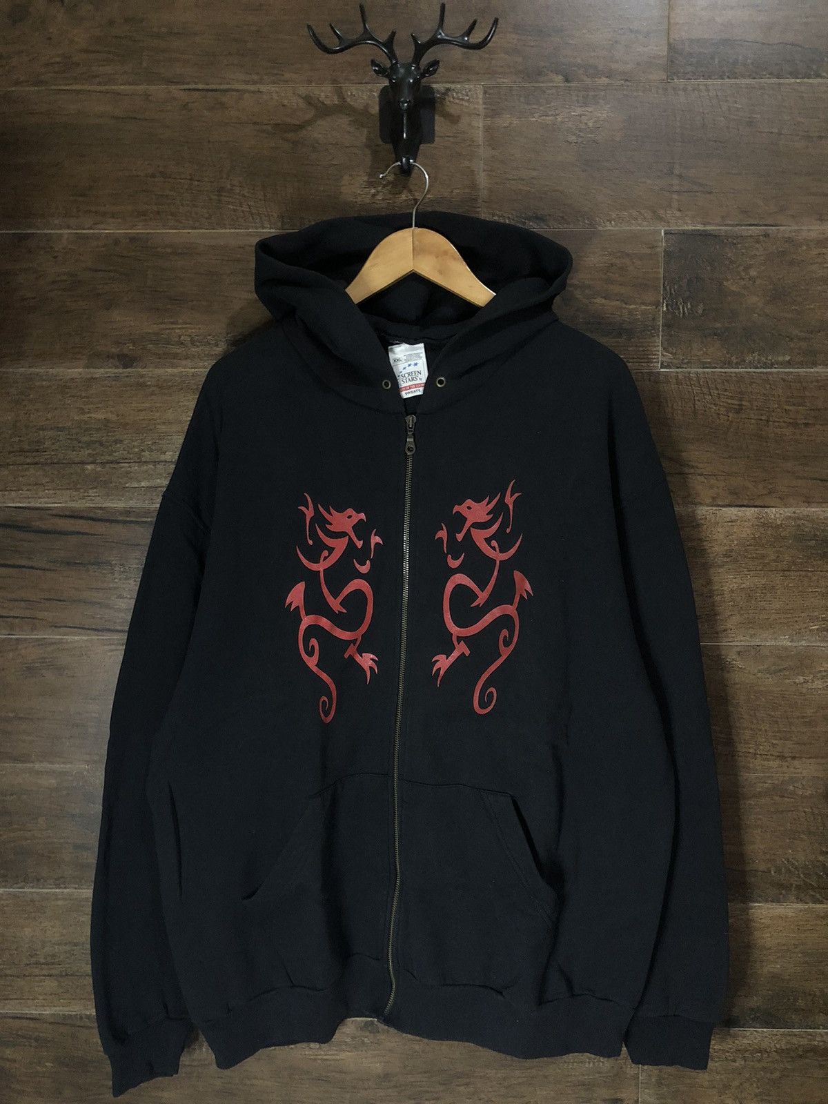 Band Tees × Vintage Vintage 90s Sick Of It All Dragon Hoodie