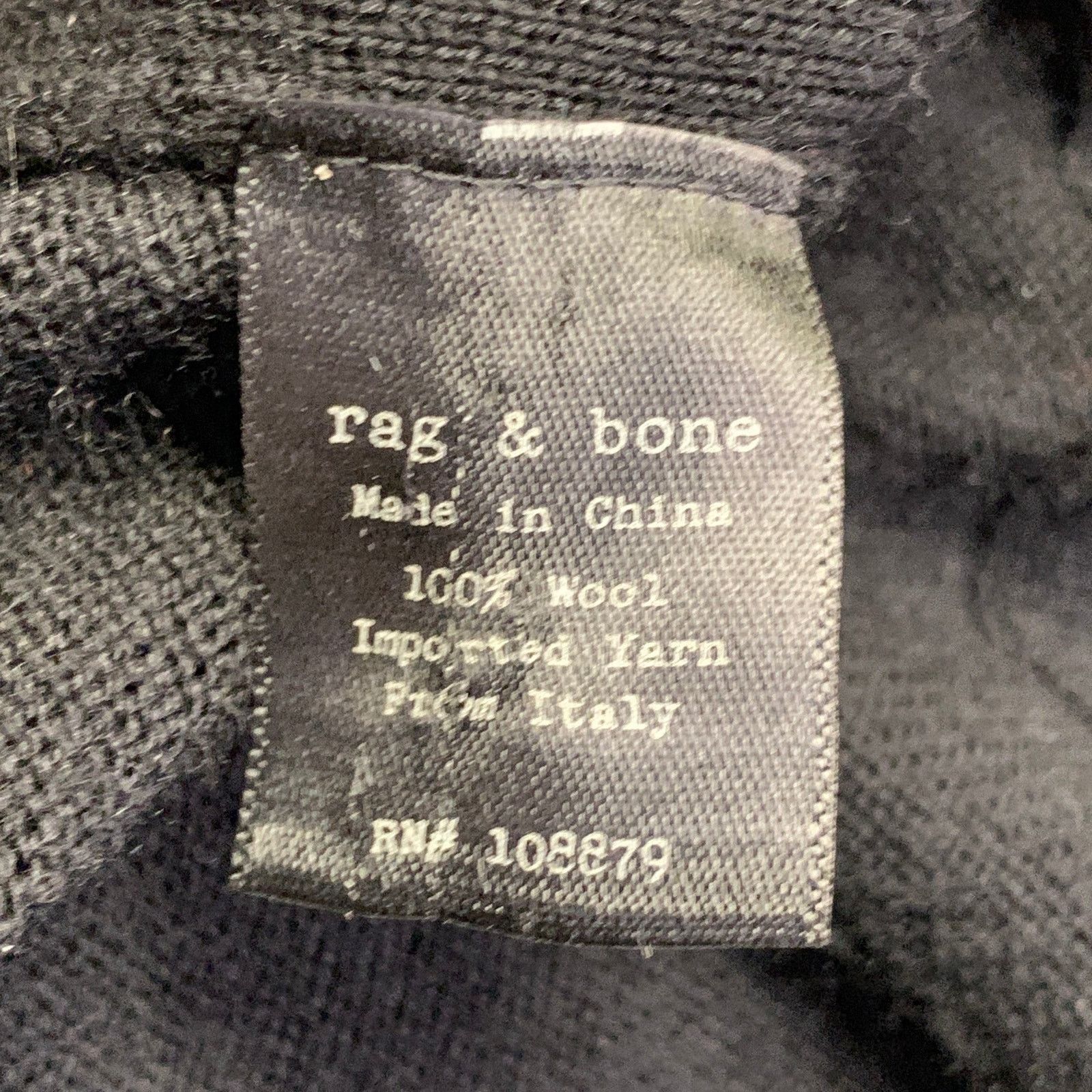 Rag & Bone RAG & BONE Size L Grey Black Geometric Wool V-Neck Vest Size US L / EU 52-54 / 3 - 8 Thumbnail
