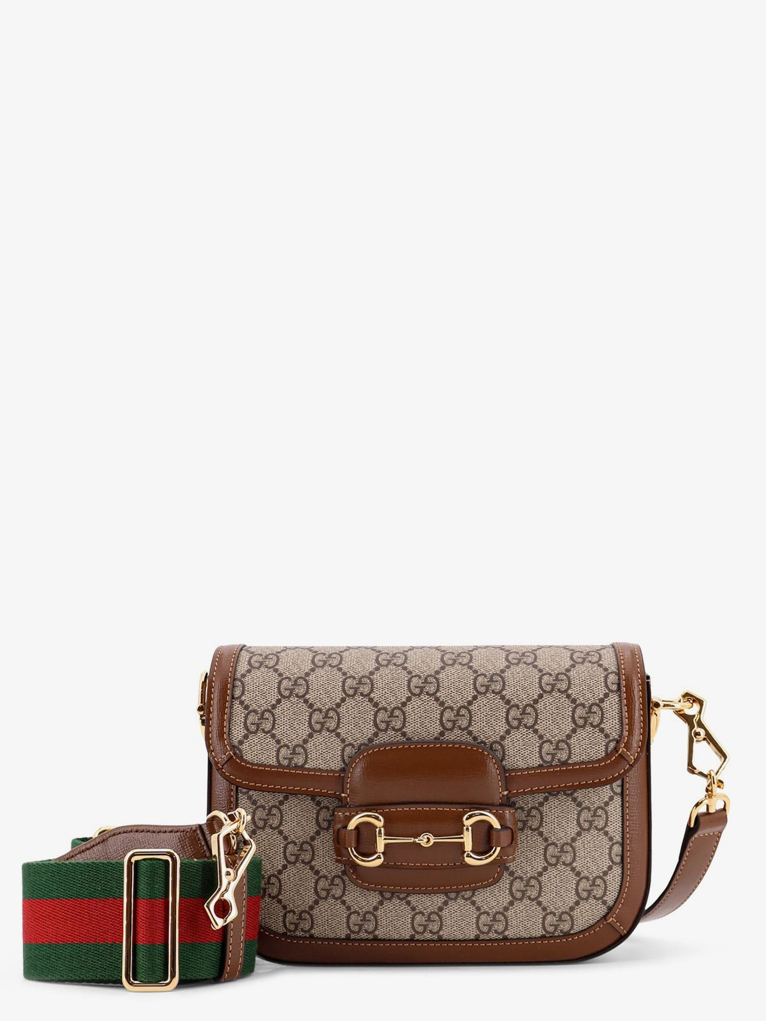 Gucci Coated Canvas Gucci Horsebit 1955 Crossbody Bag With Gg Supreme Motif Size ONE SIZE - 1 Thumbnail