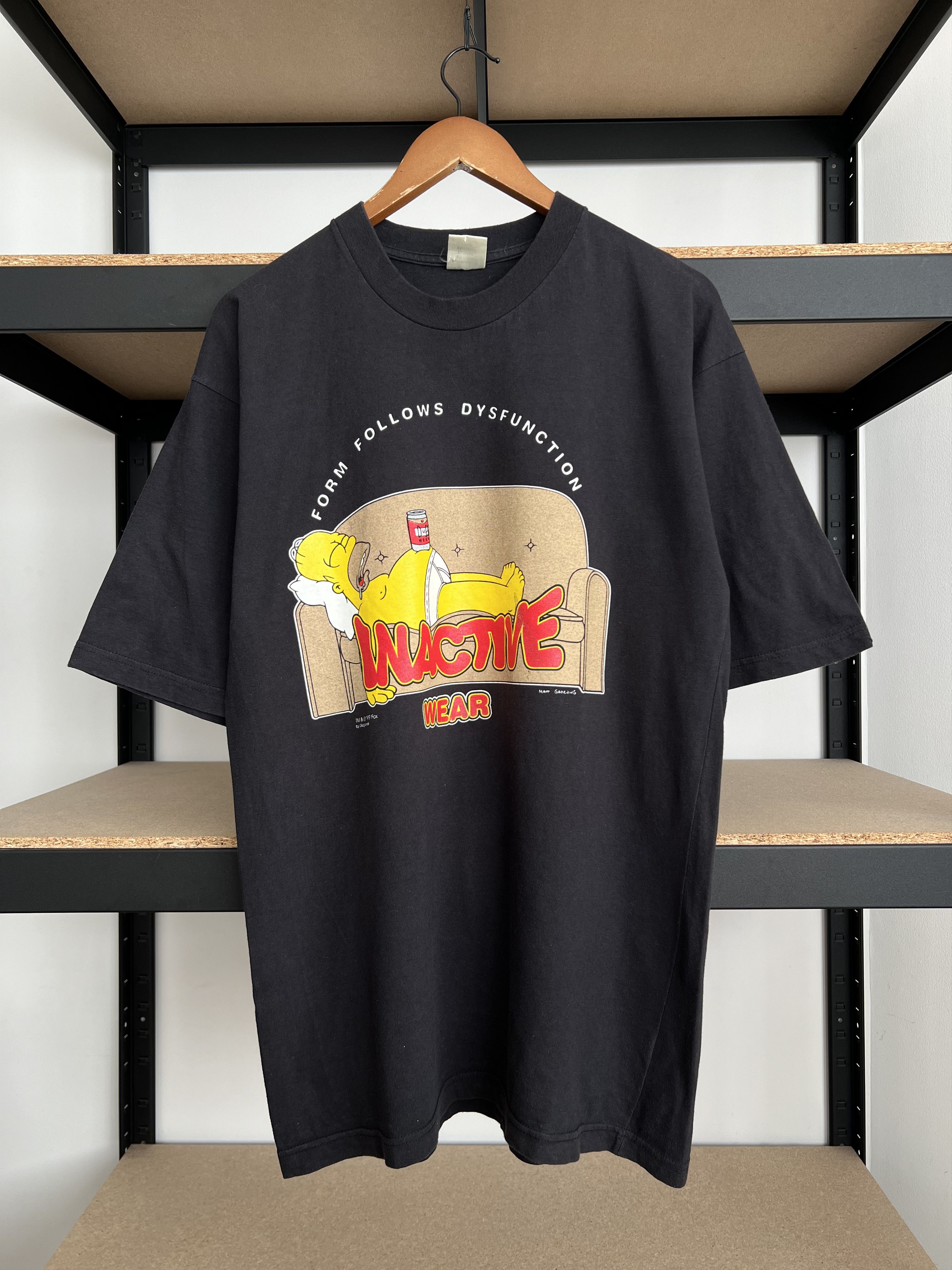 The Simpsons Vintage 1999 The Simpsons Homer Cartoon Black T-shirt Size US L / EU 52-54 / 3 - 2 Thumbnail