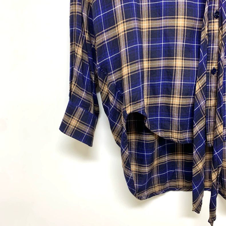 Balenciaga Balenciaga size 32 Checked Shirt with Large Logo on Back Size XS / US 0-2 / IT 36-38 - 5 Thumbnail