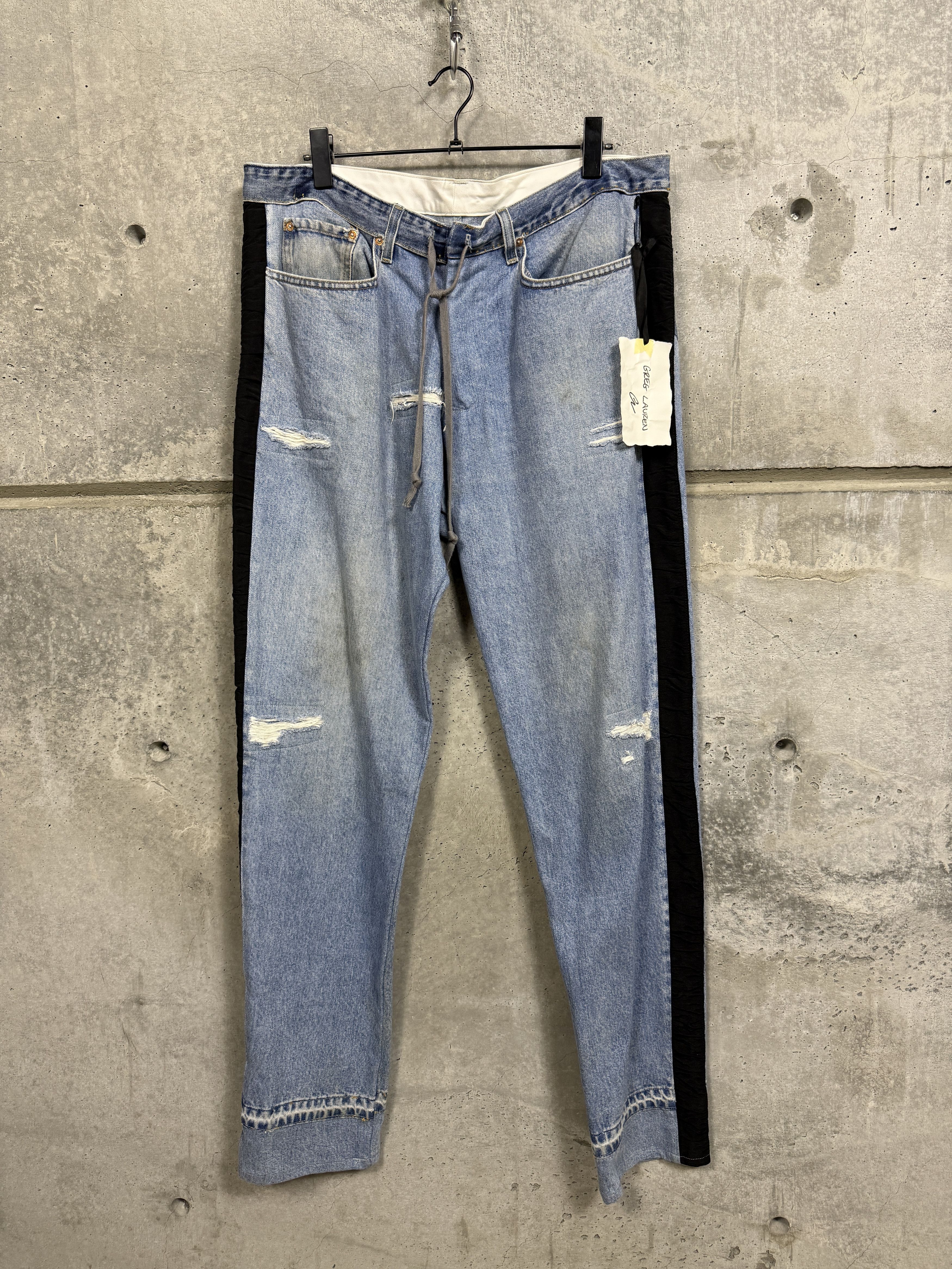 $1250 Greg Lauren 34 Tux Denim Lounge Pants