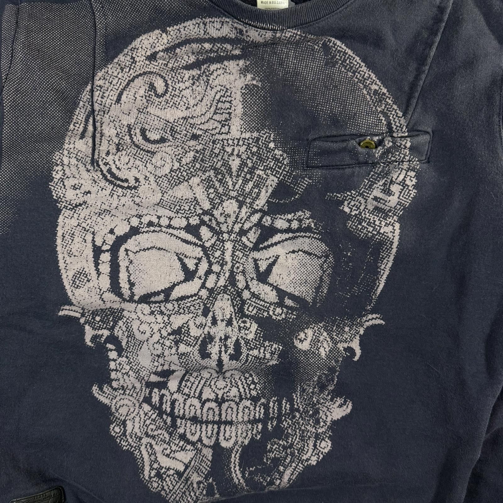 Diesel Y2K Diesel Skull Sweatshirt XL Navy Size US XL / EU 56 / 4 - 3 Thumbnail