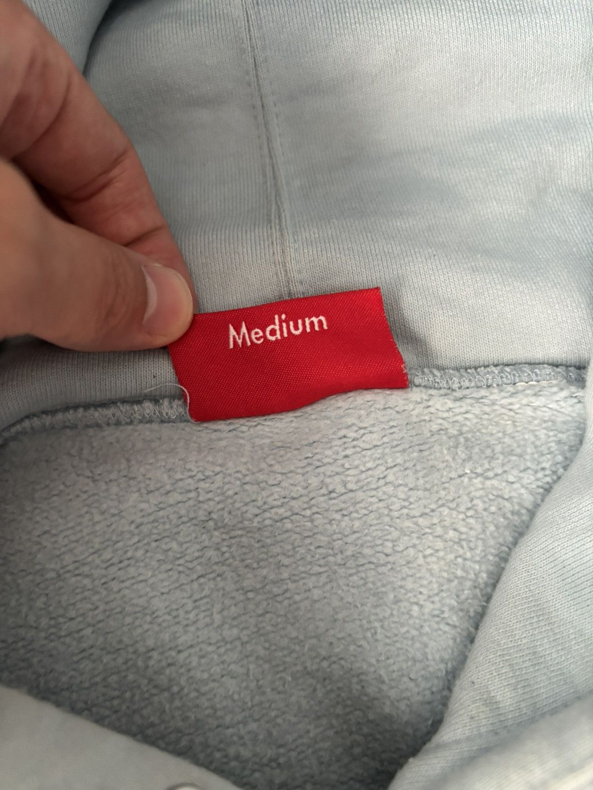 Supreme SS/21 Big Logo Hoodie, Light Blue Size US M / EU 48-50 / 2 - 8 Thumbnail