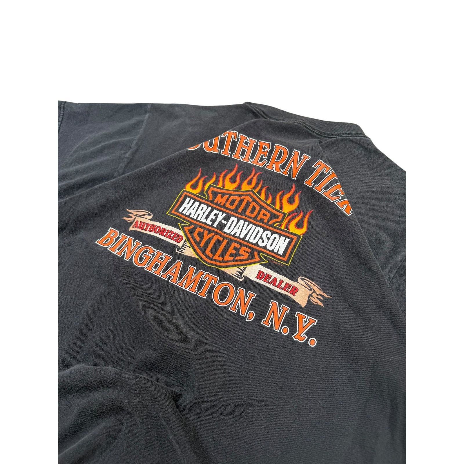 Harley Davidson 1999 Harley Davidson Eagle Flames Tee Size US XL / EU 56 / 4 - 6 Thumbnail