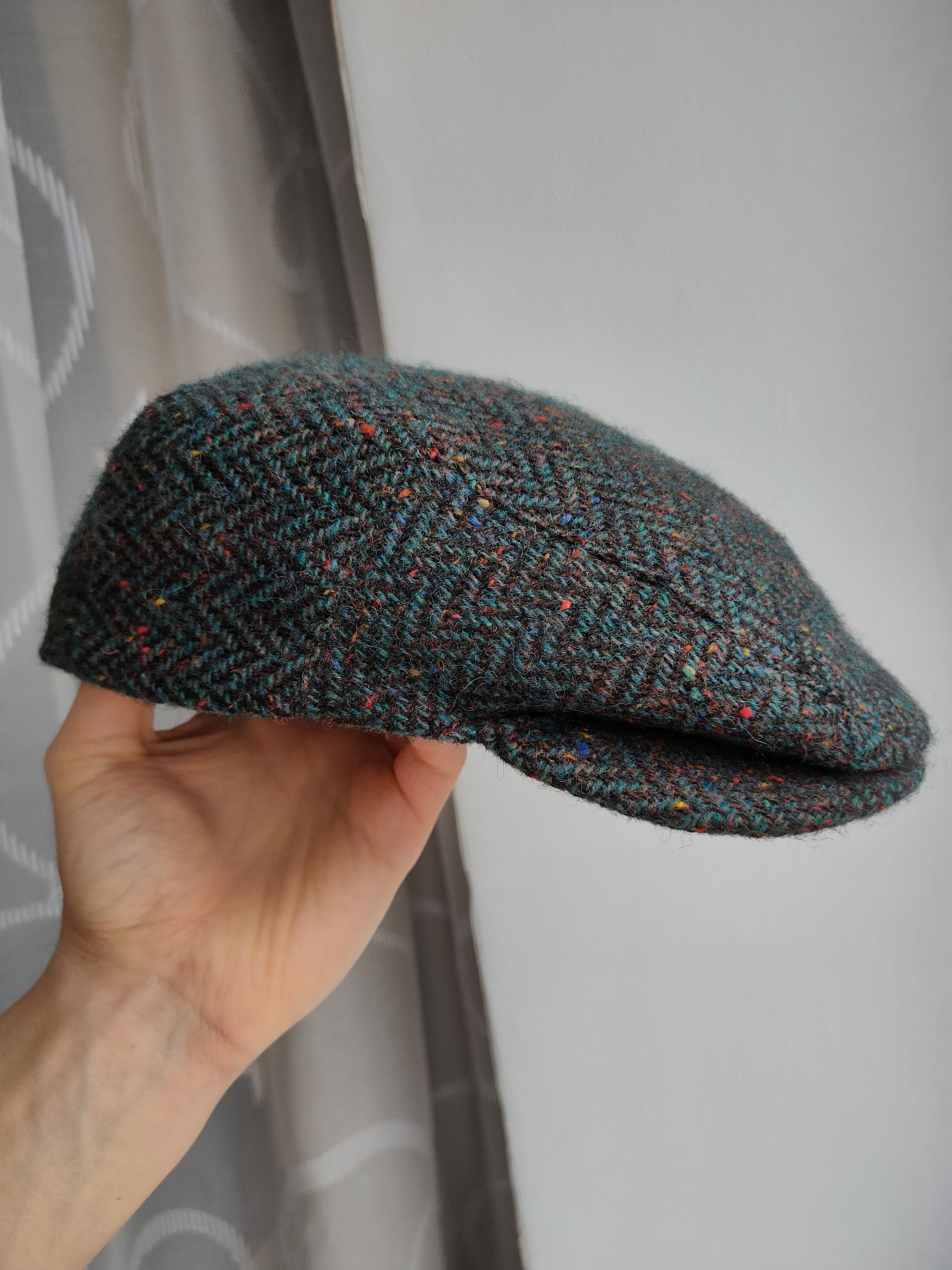 Harris Tweed Vintage Mizen Wool Flat Cap Hat Ireland Tweed Peaky Blinders Size ONE SIZE - 4 Thumbnail