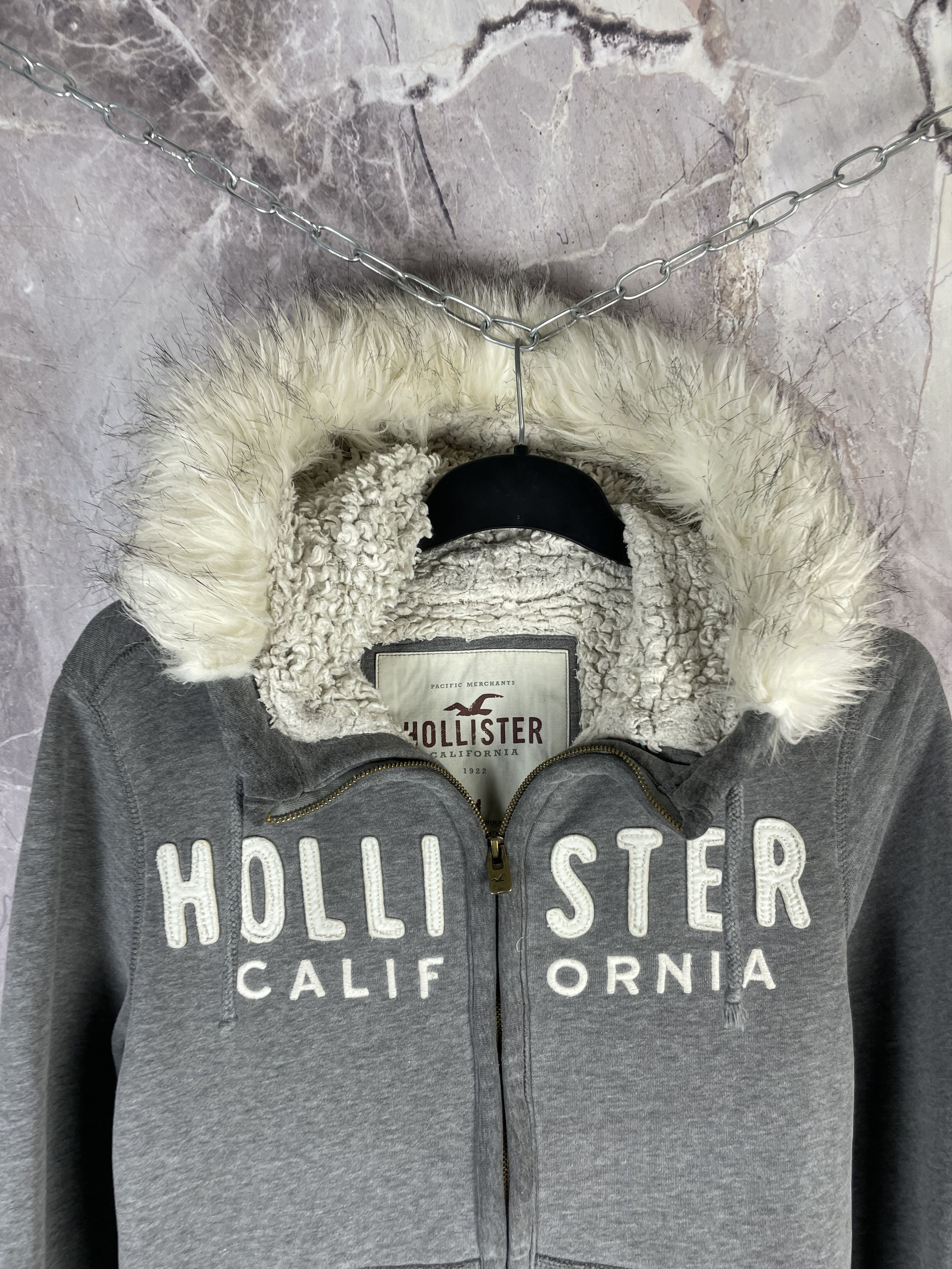 Hollister Hollister Fur Hood Zip Up Y2K If Six Was Nine Size US M / EU 48-50 / 2 - 3 Thumbnail