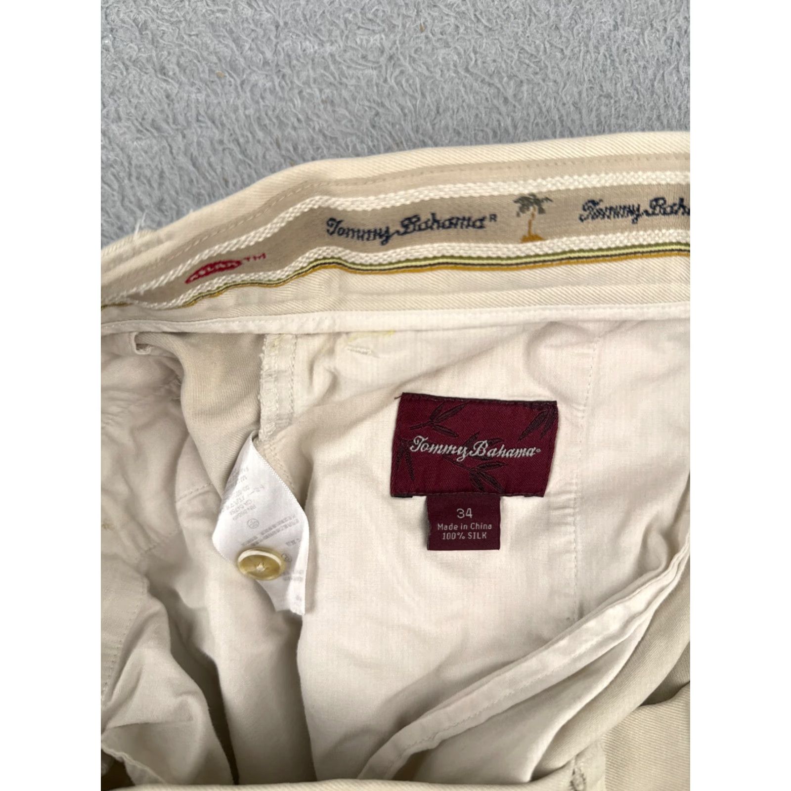 Tommy Bahama Tommy Bahama Shorts Men 34 Beige Chino 100% Silk Flat Front Golf Beach 34x9 Size US 34 / EU 50 - 7 Thumbnail