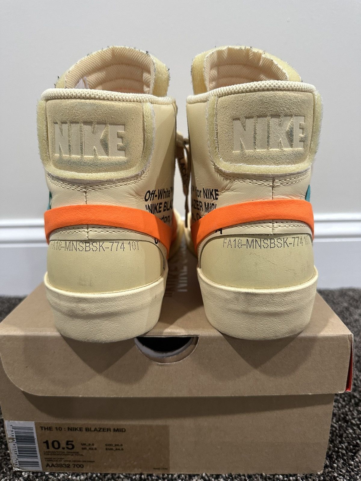 Nike × Off-White Nike x Off-White Blazer Mid All Hallow’s Eve Sneaker 2018 Size US 10.5 / EU 43-44 - 6 Thumbnail