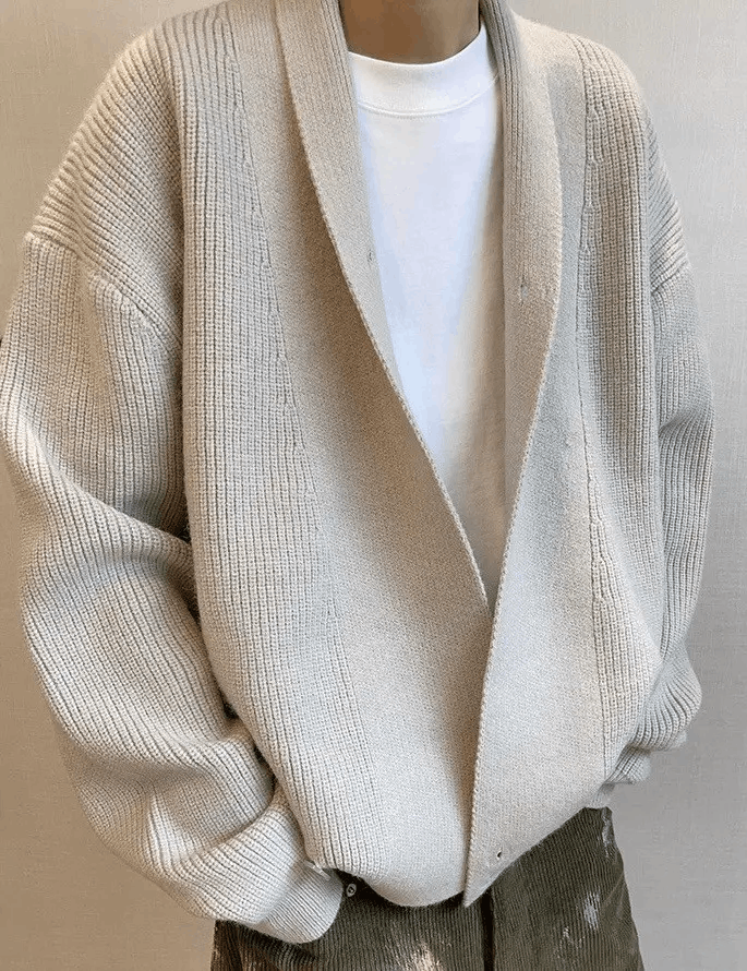 Japanese Brand Cleanfit retro fashion shawl wrap knit cardigan knitwear Size US XL / EU 56 / 4 - 9 Thumbnail