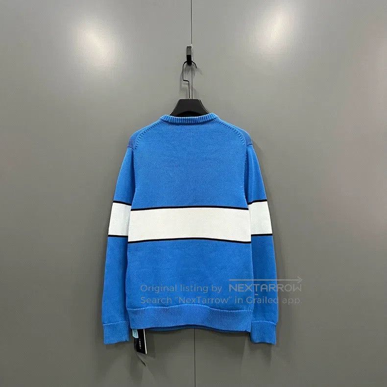 Givenchy Givenchy Blue and white logo printed knit shirt Size US L / EU 52-54 / 3 - 2 Thumbnail