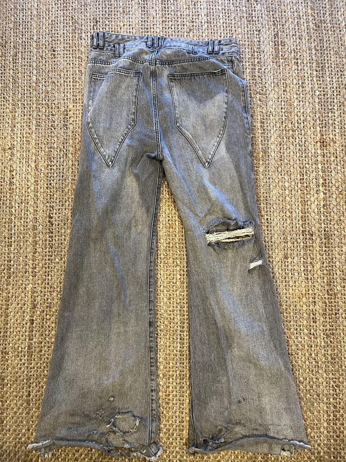 Avant Garde × Designer × Rare Rustial Light Grey Wide Leg Baggy 