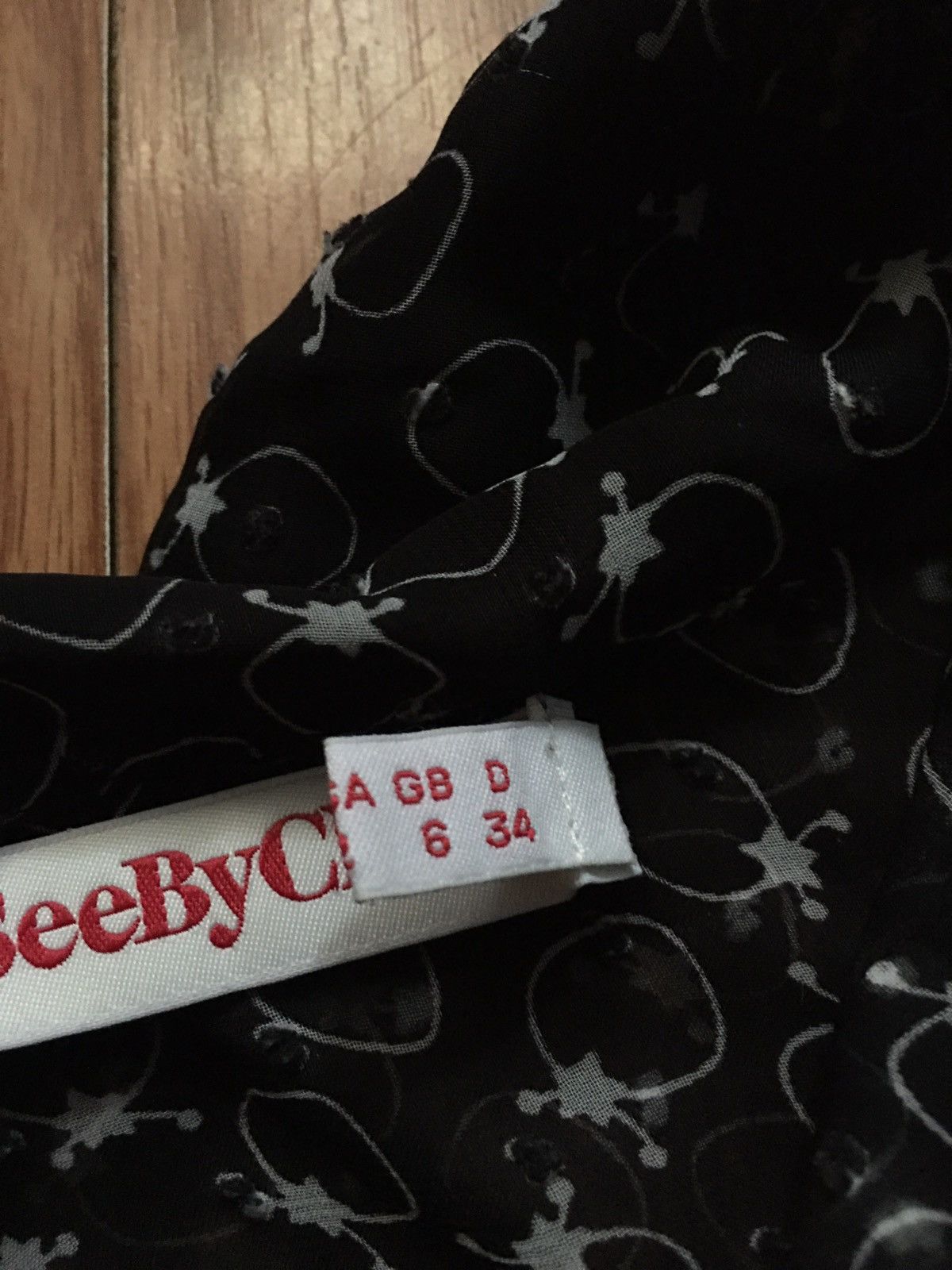 Chloe See by Chloe Black Chiffon Dress Strawberry Size EU34 US2 Size XS / US 0-2 / IT 36-38 - 8 Thumbnail