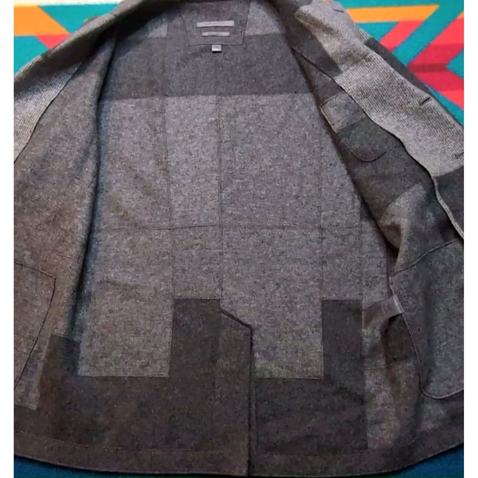 John Varvatos John Varvatos Blazer Jacket Coat Wool Cashmere Patchwork Japan Size 48 Gray Mens Designer Size 48R - 5 Thumbnail