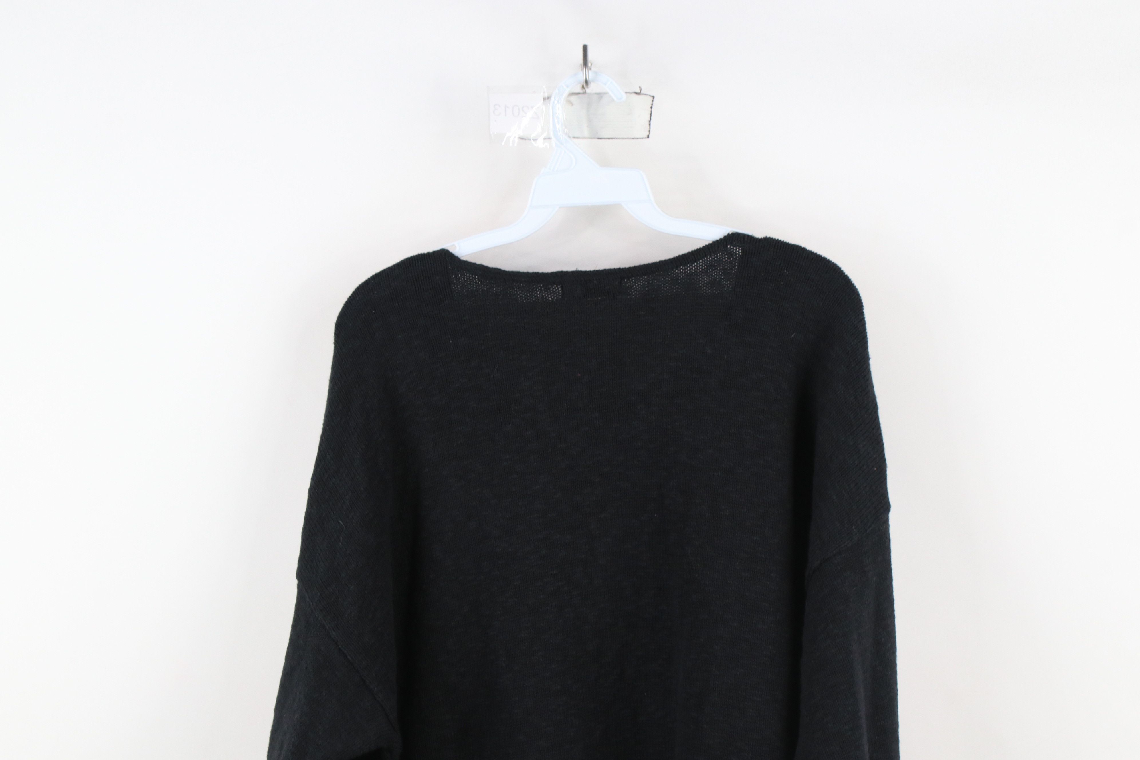 Vintage Vintage 90s Lagenlook Art Tree Birdhouse Knit Sweater Black Size XXL / US 16-18 / IT 52-54 - 13 Thumbnail