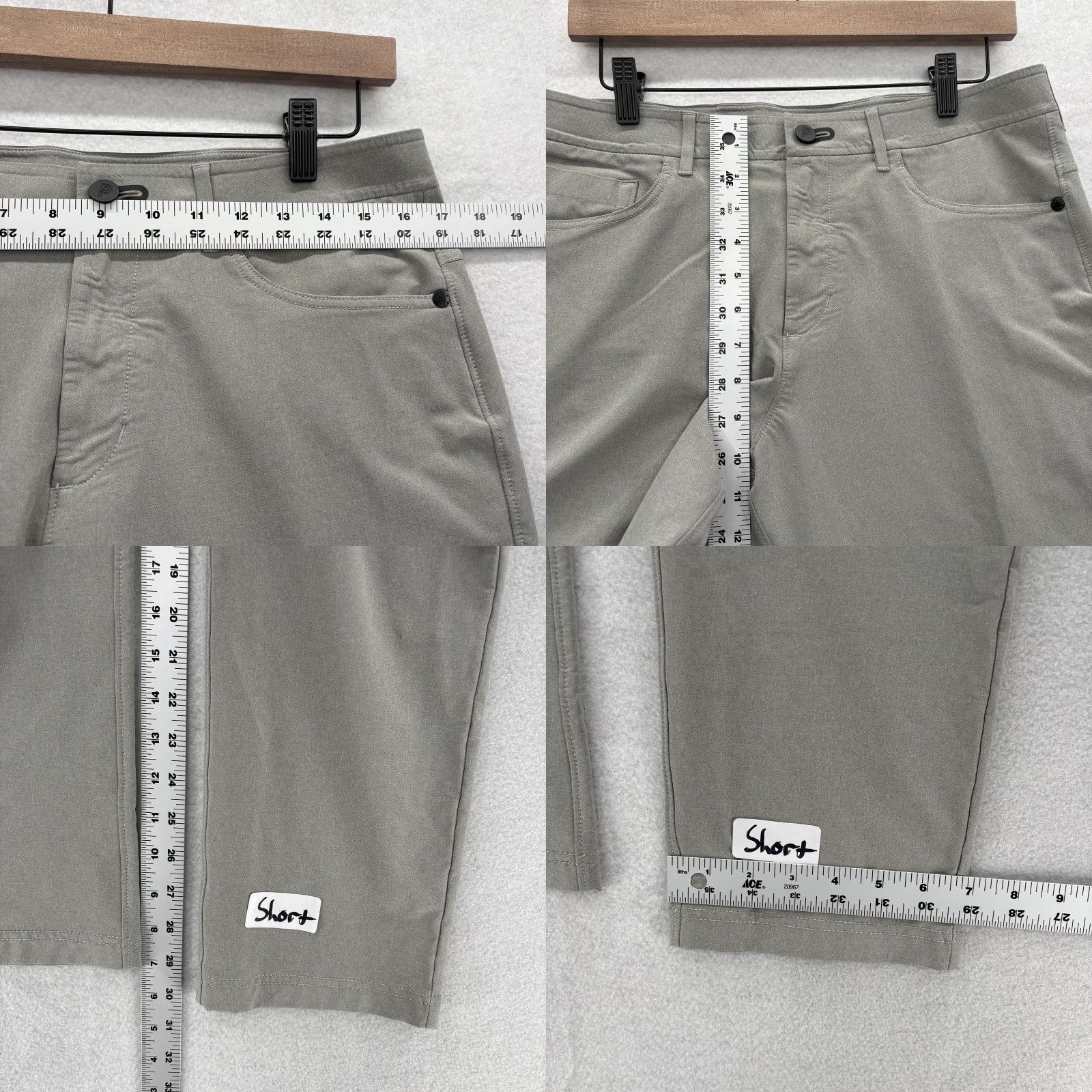 Vintage Public Rec Dealmaker 5-Pocket Pants Mens 33x30 Gray Straight Stretch Workwear Size US 33 - 8 Thumbnail