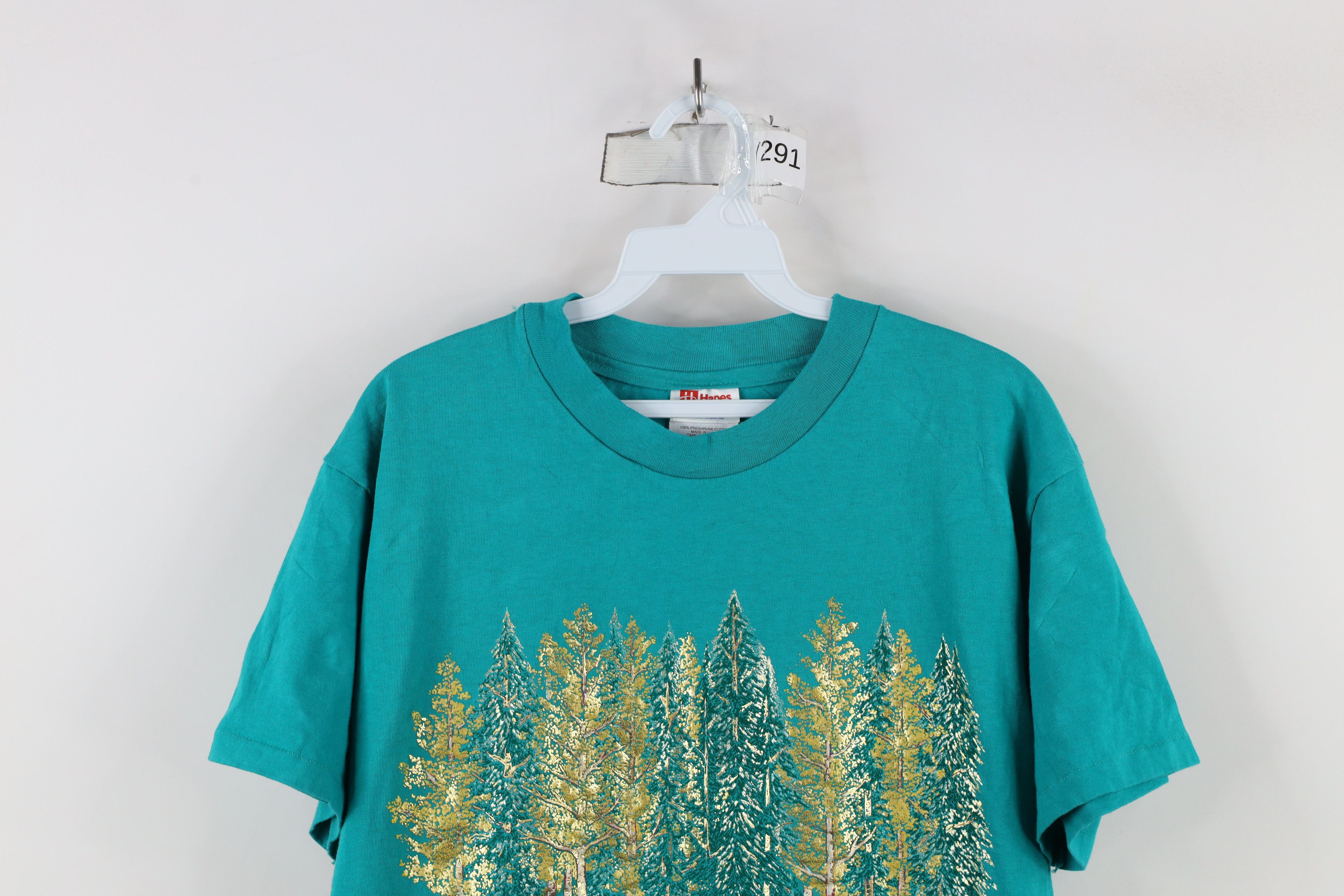 Vintage Vintage 90s Streetwear Spell Out Alaska Trees T-Shirt USA Size M / US 6-8 / IT 42-44 - 2 Thumbnail