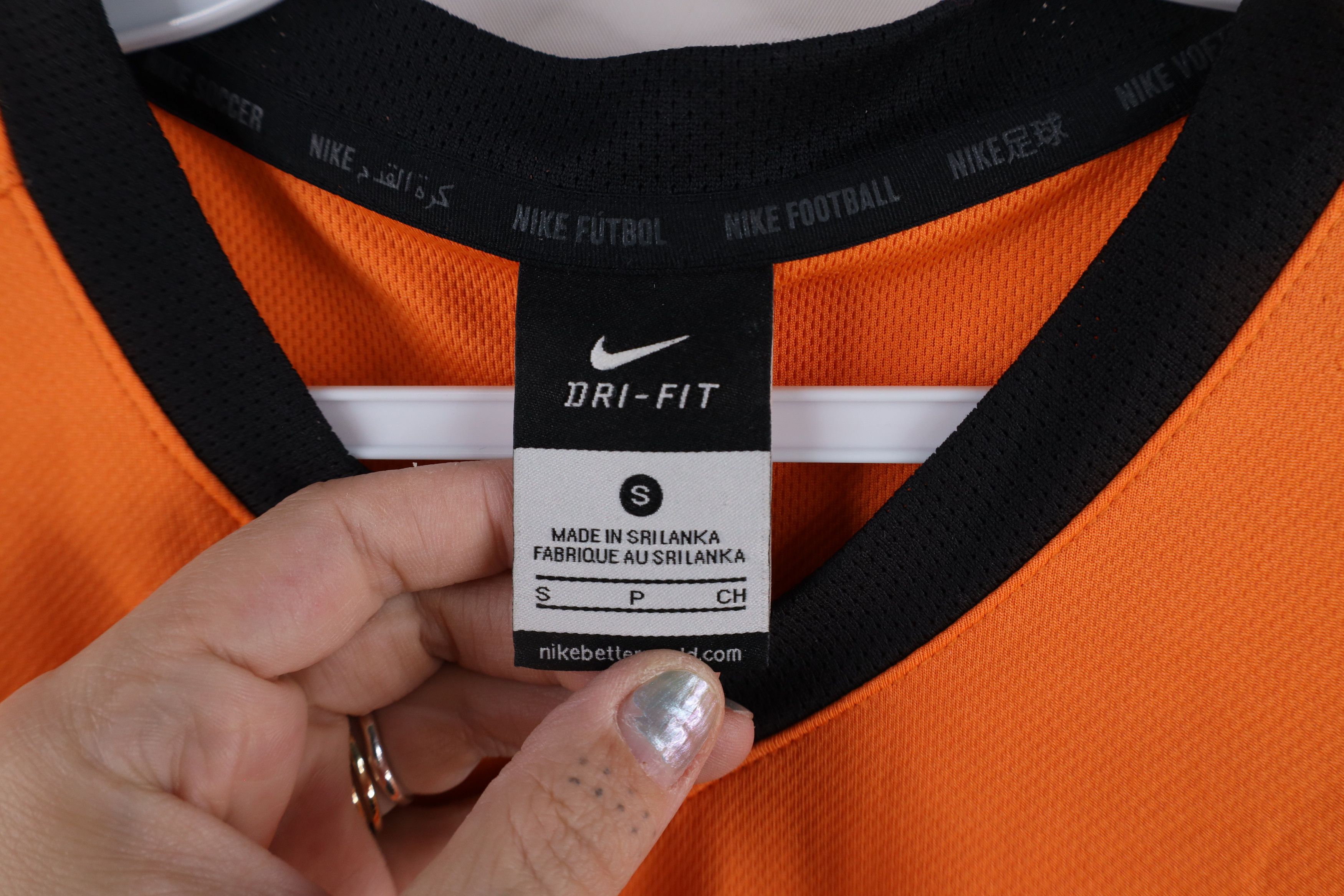 Nike × Vintage Vintage Nike Total 90 Mini Swoosh Distressed Soccer Jersey Size US S / EU 44-46 / 1 - 9 Thumbnail