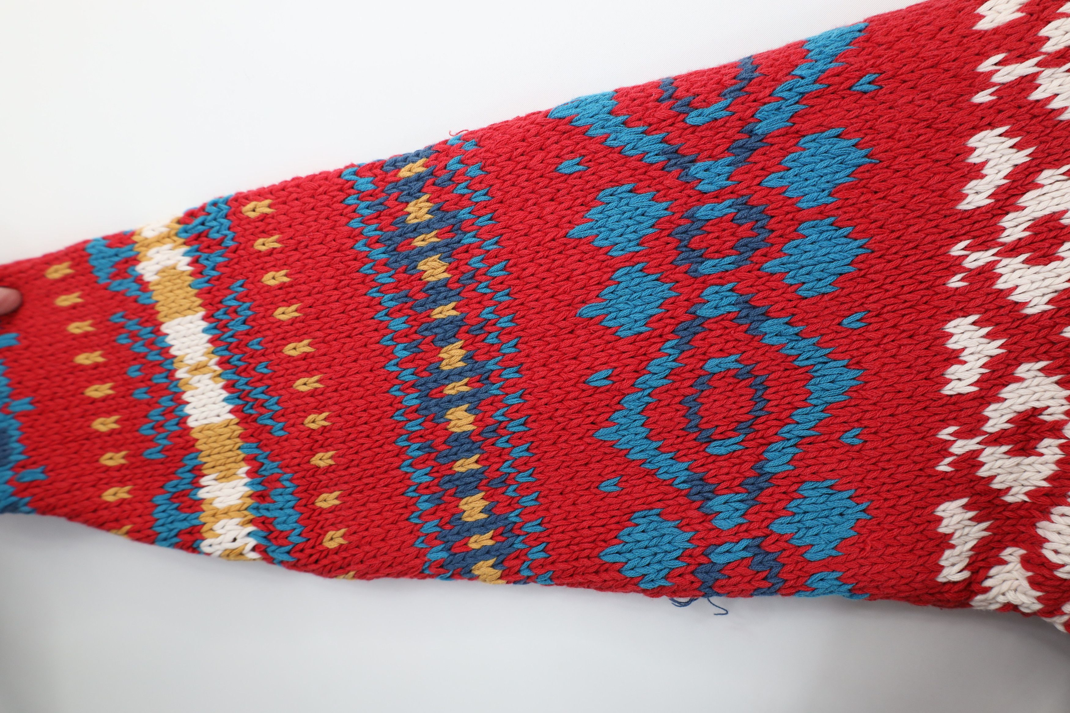 Gap Vintage 90s Gap Heavy Fair Isle Cotton Knit Sweater Babydoll Size S / US 4 / IT 40 - 6 Thumbnail