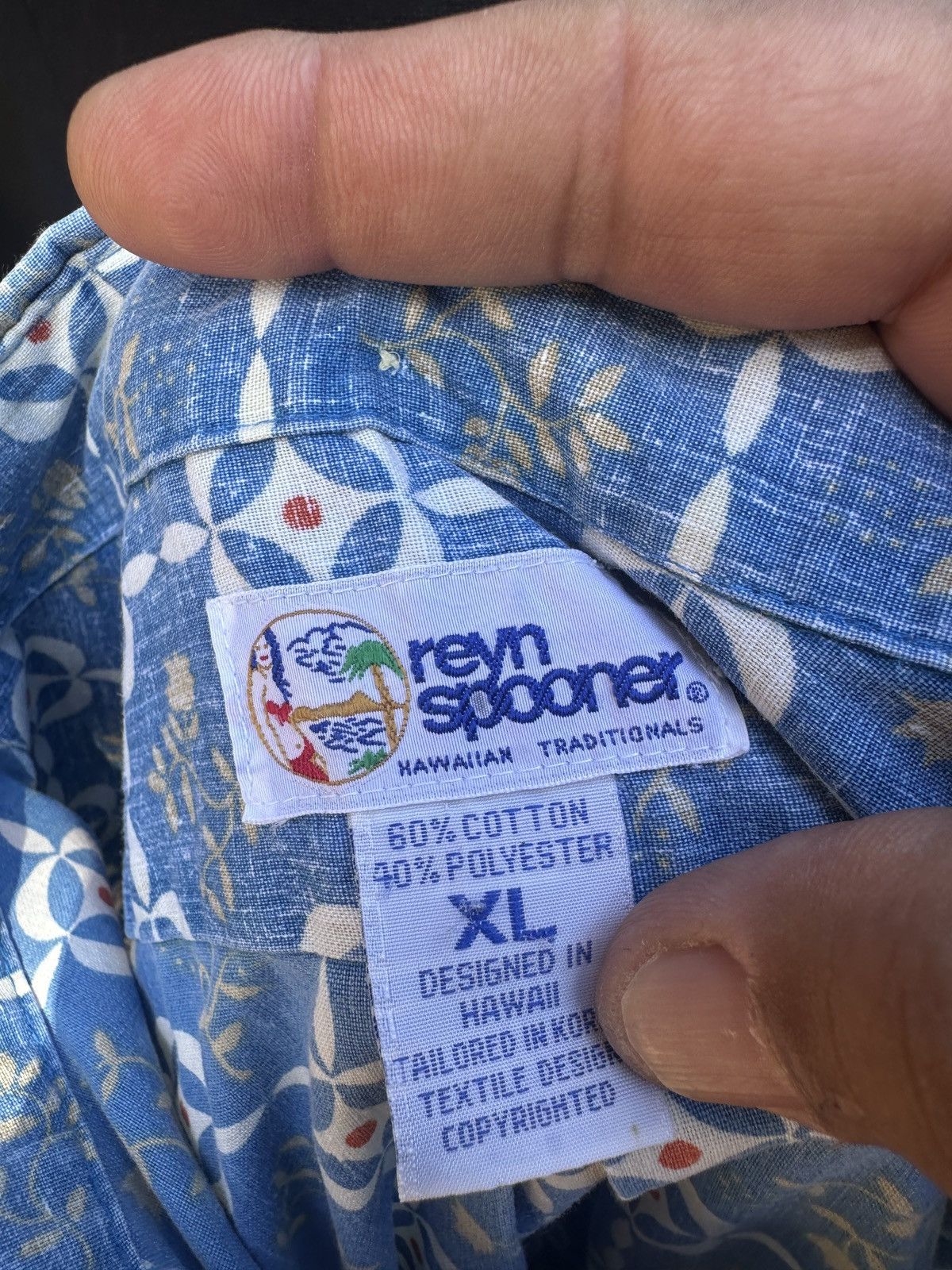 Reyn Spooner PreOwned Reyn Spooner Blue Hawaiian Print Classic Men's XL Size US XL / EU 56 / 4 - 4 Thumbnail