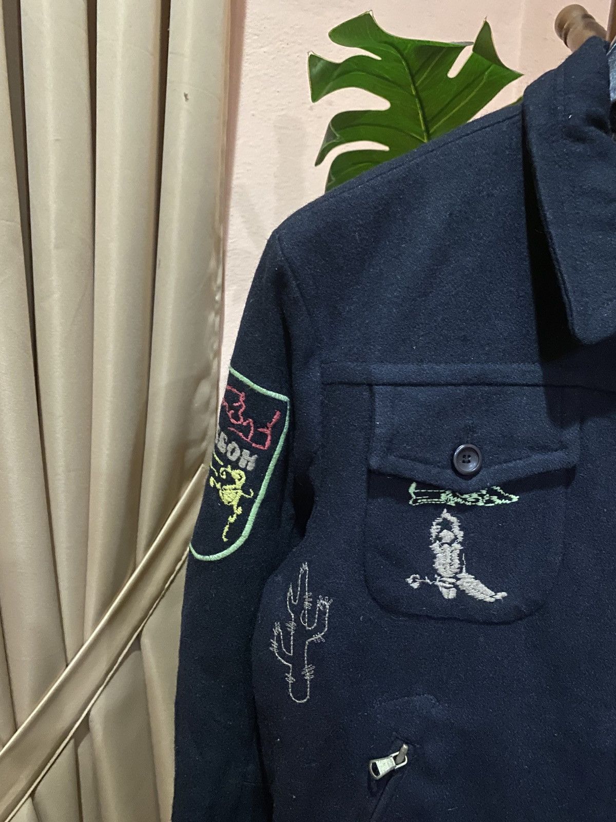 Style & Co Rare Y2K Stylelab Inc Korea Black Wool Military Embroidered Size US M / EU 48-50 / 2 - 9 Thumbnail