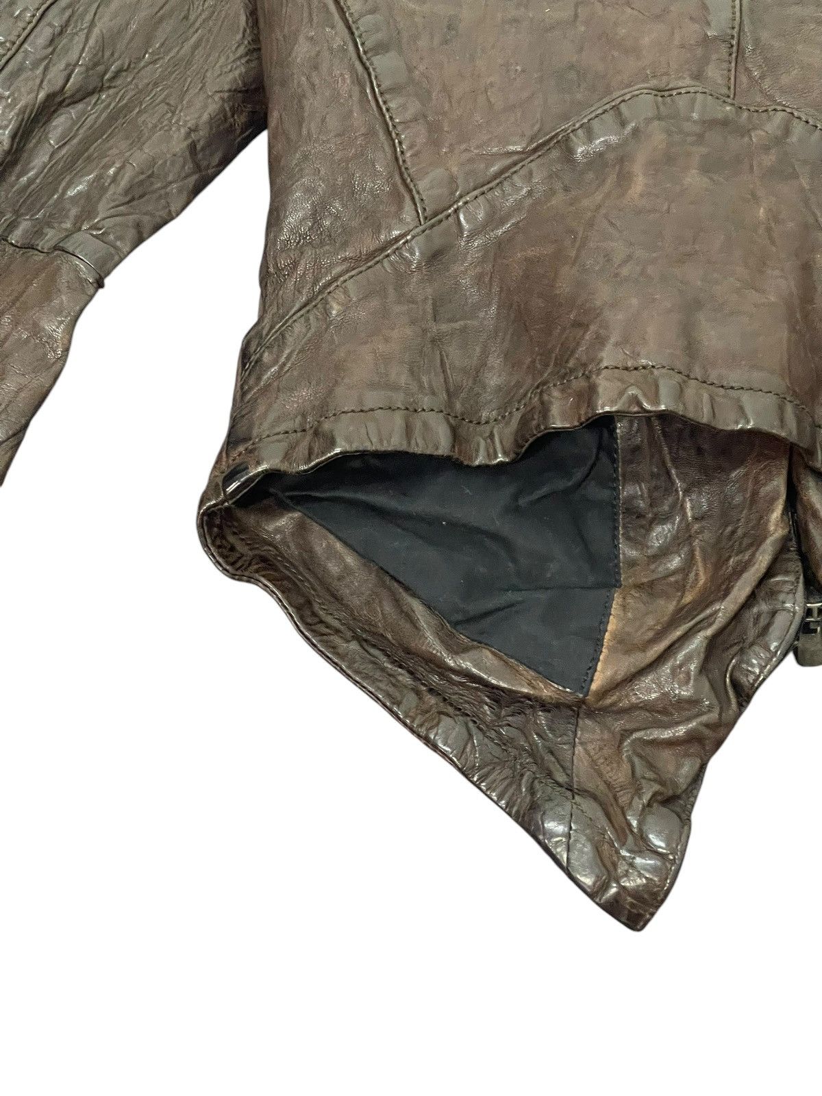 Leather Full Grain Leather Luva Tram Bikers Jacket Slim 6🟩7 Size US S / EU 44-46 / 1 - 11 Thumbnail