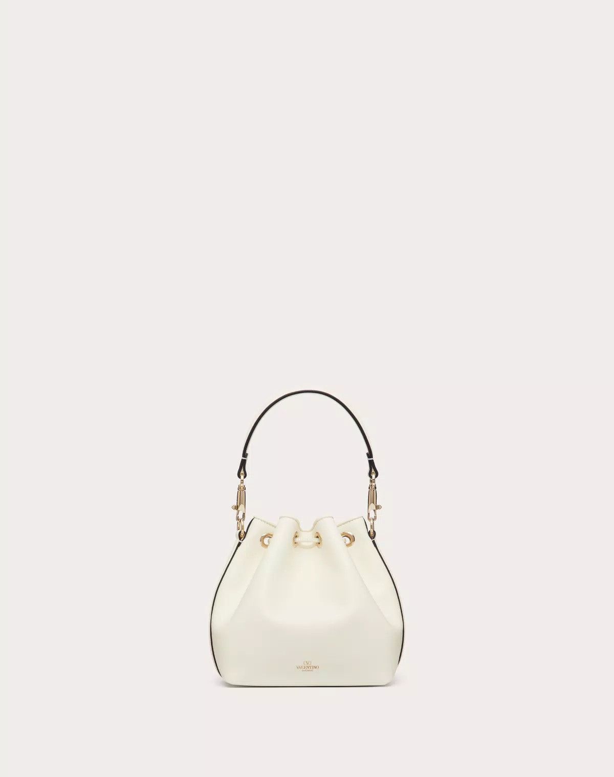 Valentino oc11z0725 Size:OS/Locò Calfskin Bucket Bag in White Size ONE SIZE - 3 Thumbnail