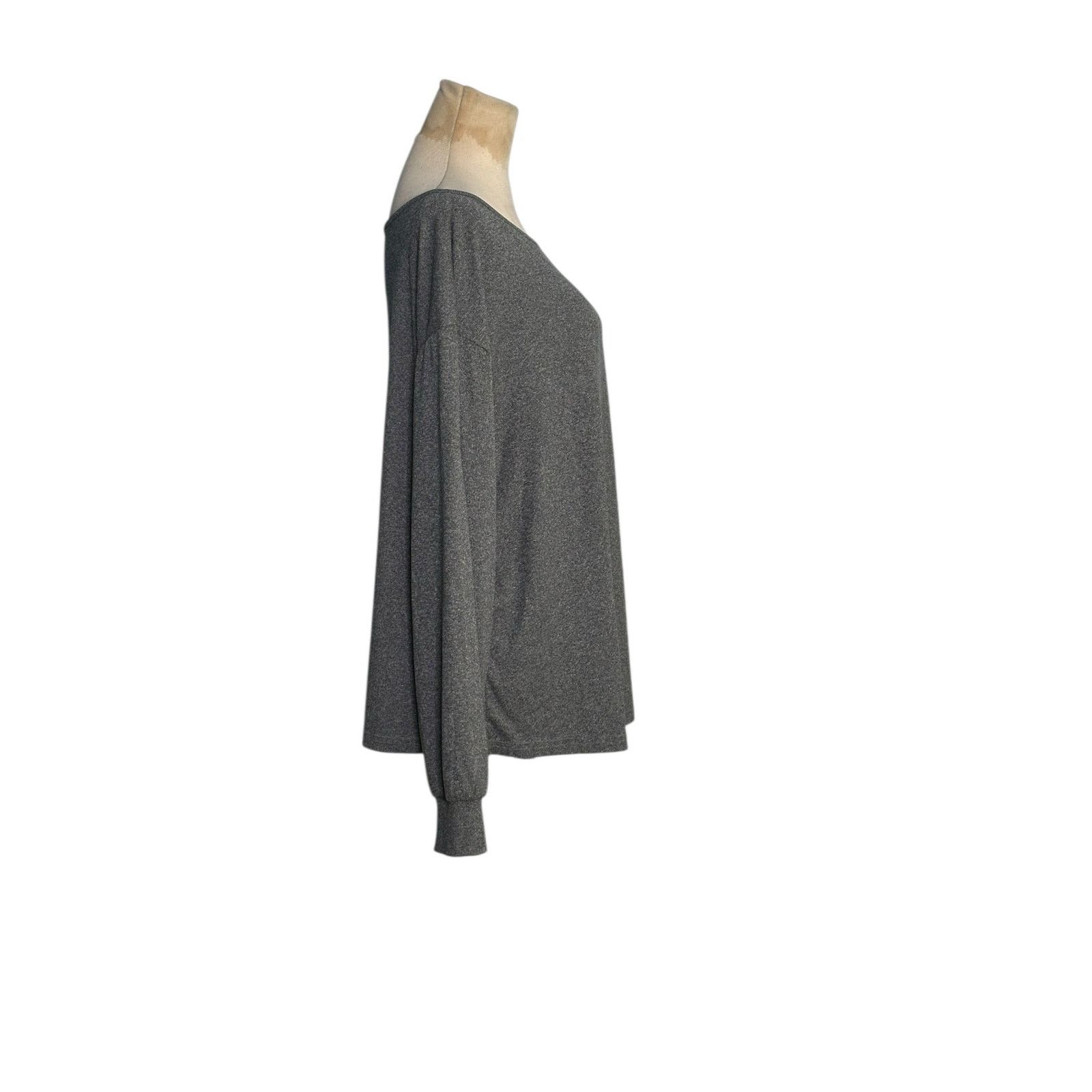 Shein Shein gray long sleeves boat neck top size Large Size L / US 10 / IT 46 - 11 Thumbnail
