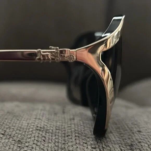 Coach Coach Black & Gold Sunglasses Size ONE SIZE - 5 Thumbnail