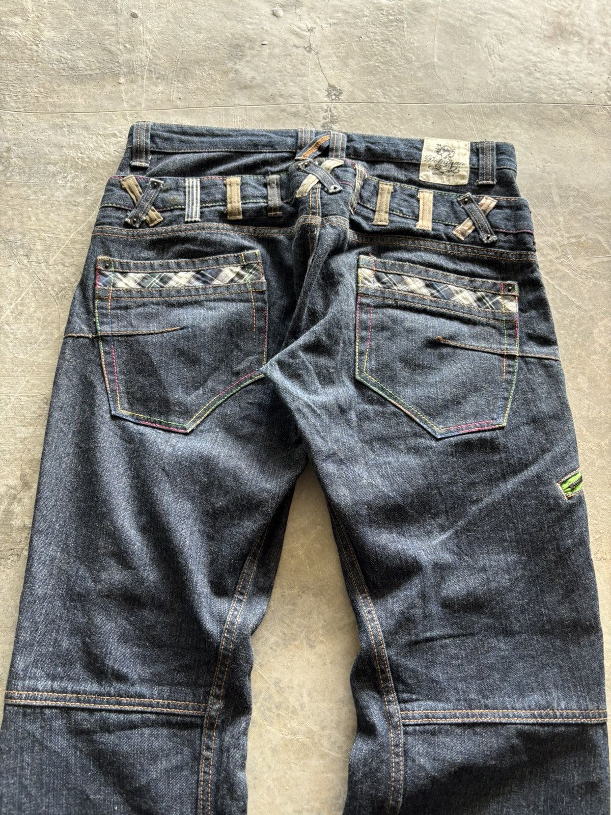 If Six Was Nine TWIST CURVE DOUBLE WAIST DOMINATE PUNK GOTH ZIPPER Size US 35 - 11 Thumbnail