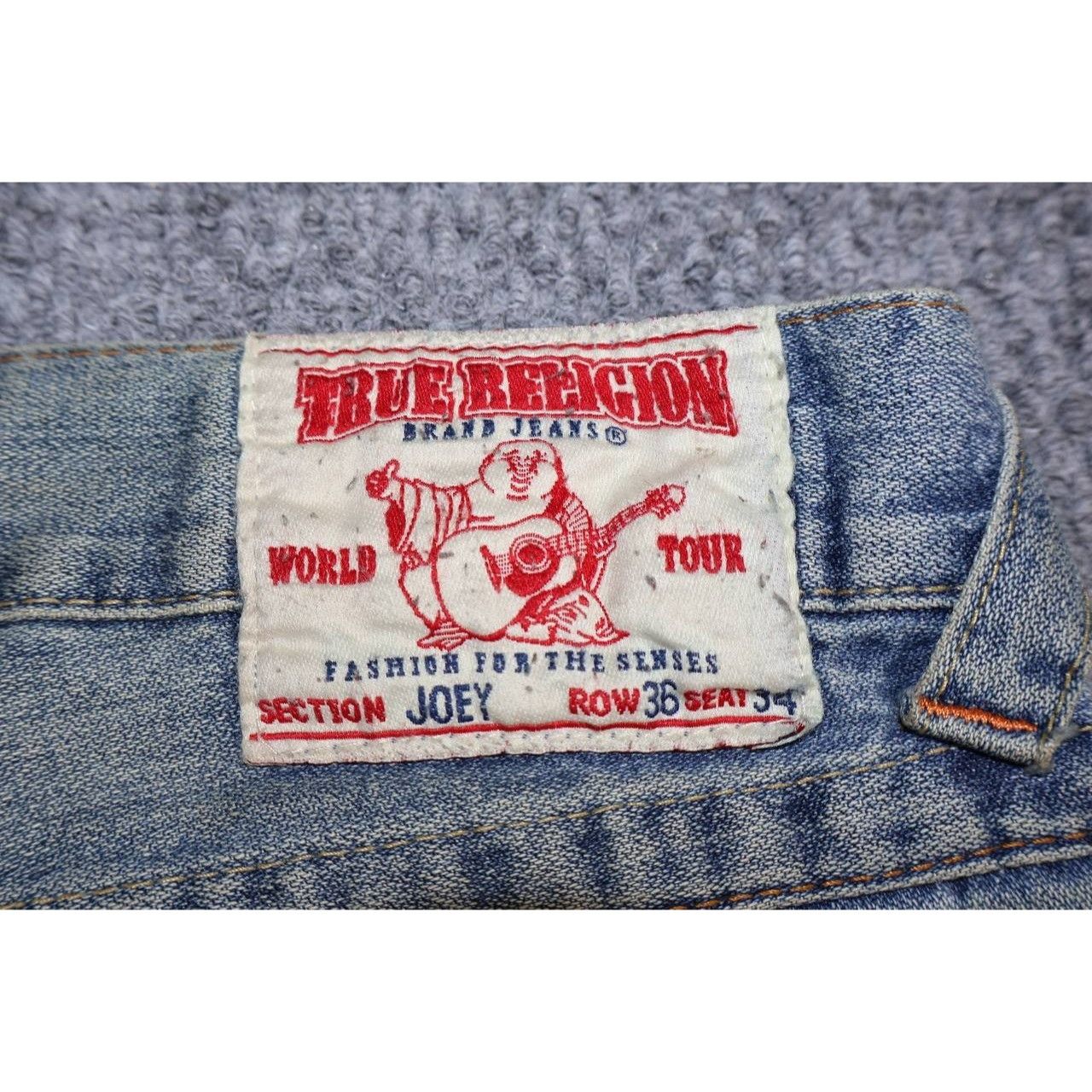 True Religion True Religion Joey Samurai Y2K Denim Jeans 36x34 Embroidered Size US 36 / EU 52 - 3 Thumbnail