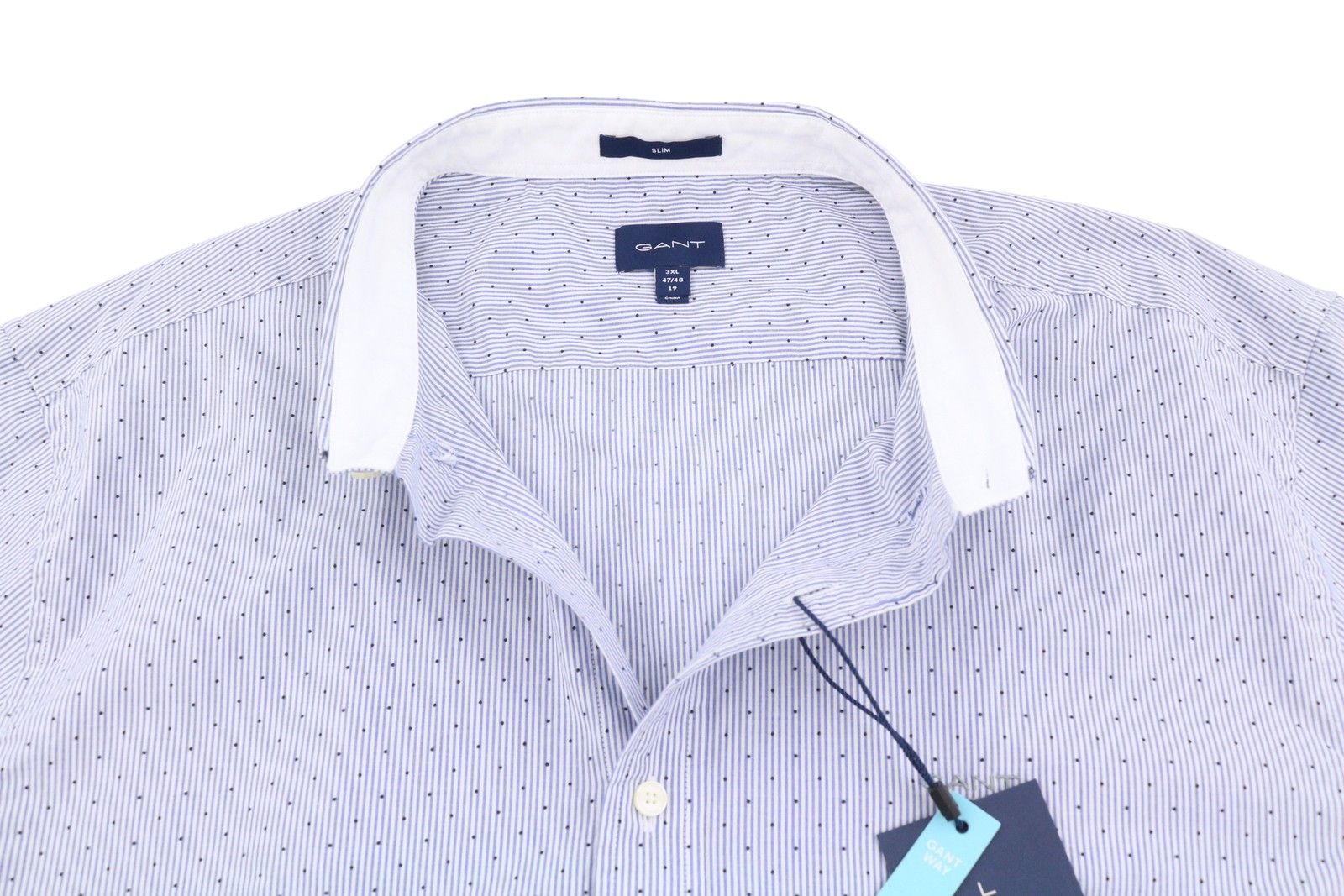 Gant SLIM BANKER BOT 3XL College Blue Button-Down Logo 87516 Size US XXL / EU 58 / 5 - 5 Thumbnail