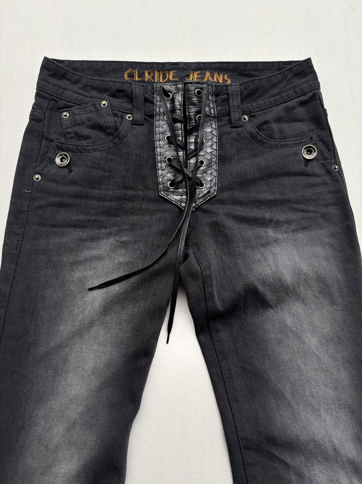 Japanese Brand CL RIDE lace up flare jeans Size US 28 / EU 44 - 2 Thumbnail