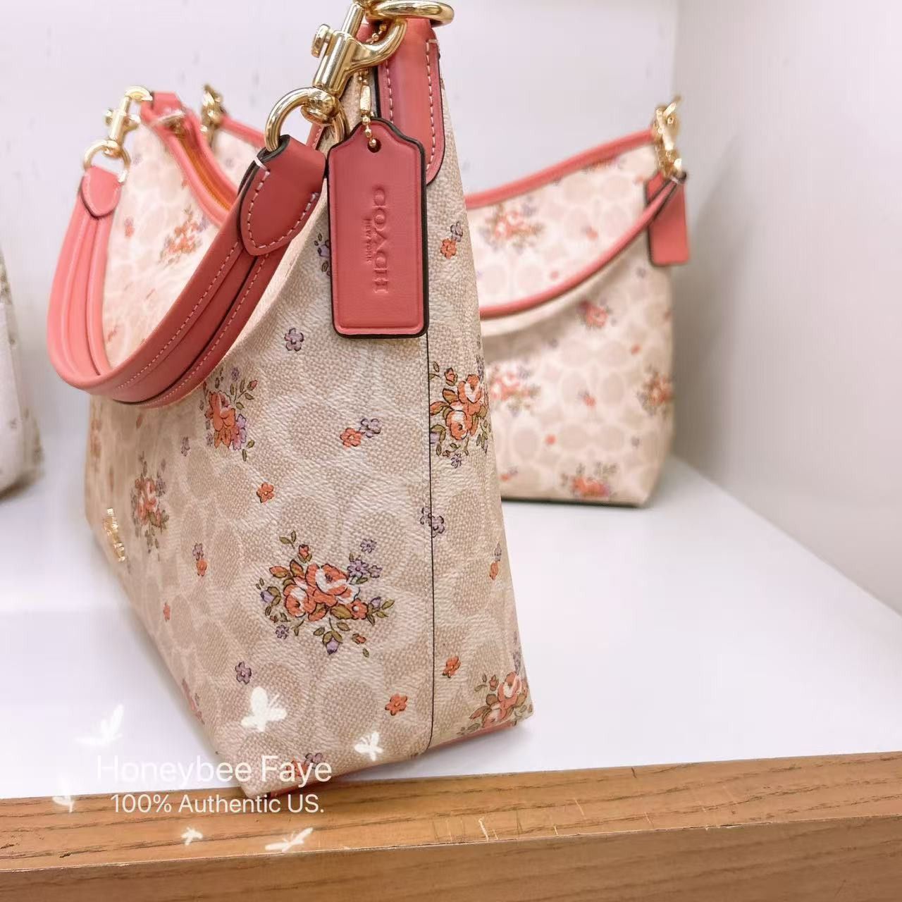 Coach Laurel Shoulder Bag In Signature Canvas Floral Print CAL36 Size ONE SIZE - 4 Thumbnail