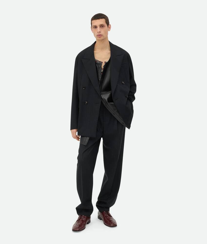 Bottega Veneta Striped Wool Jacket in Black/dark blue Size US L / EU 52-54 / 3 - 1 Thumbnail