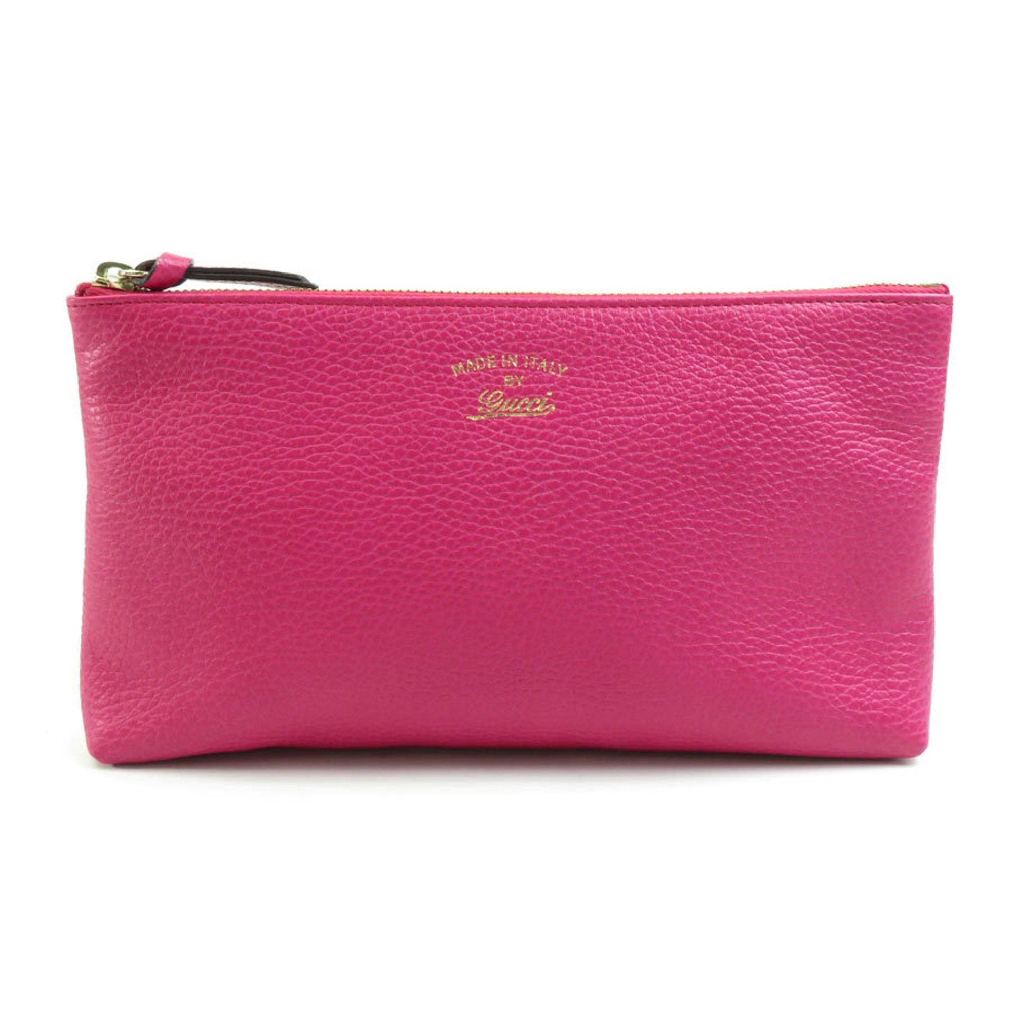 image of Gucci Pouch Multi Case Swing Leather Magenta Women's 368881 in Black