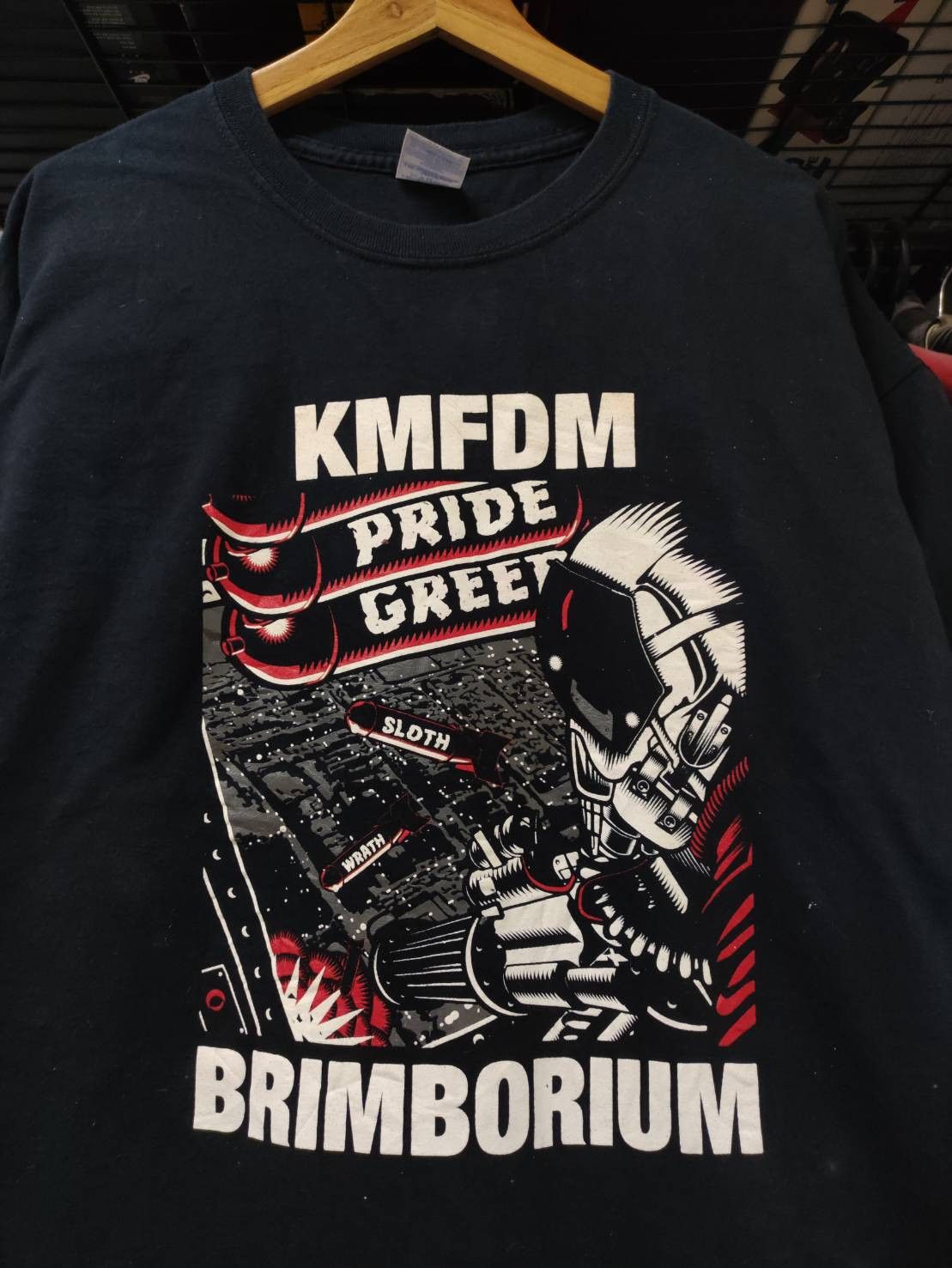 Band Tees Vtg 00's KMFDM " Brimborium " Album Promo T-Shirt Size US XL / EU 56 / 4 - 1 Thumbnail
