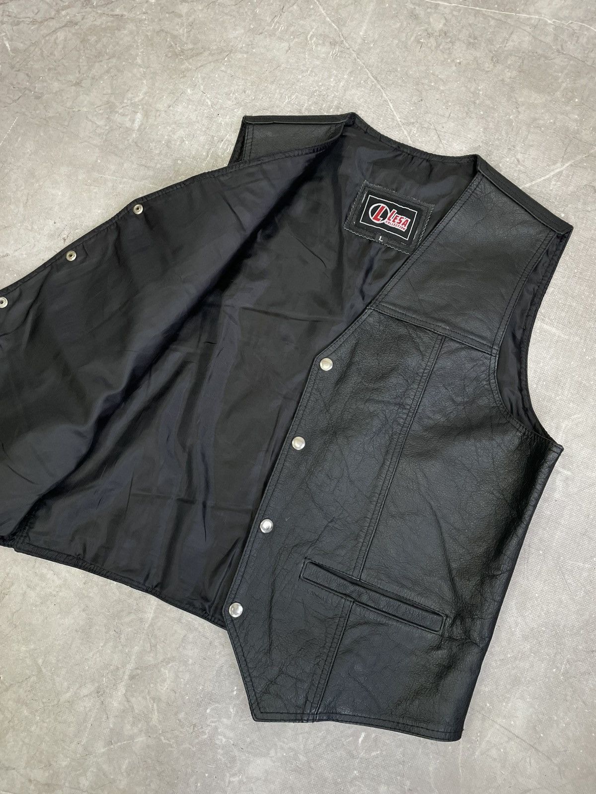Harley Davidson Leather Vest Western harley davidson style biker vibe y2k Size US M / EU 48-50 / 2 - 6 Thumbnail