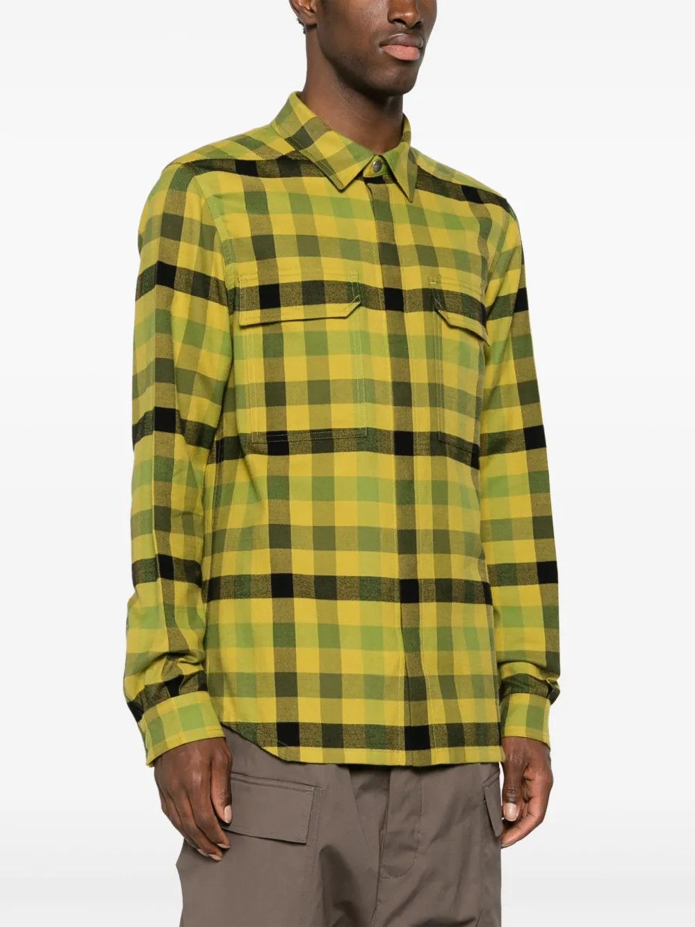 Rick Owens o1y0325 Checked Shirt in Multicolor Size US M / EU 48-50 / 2 - 3 Thumbnail