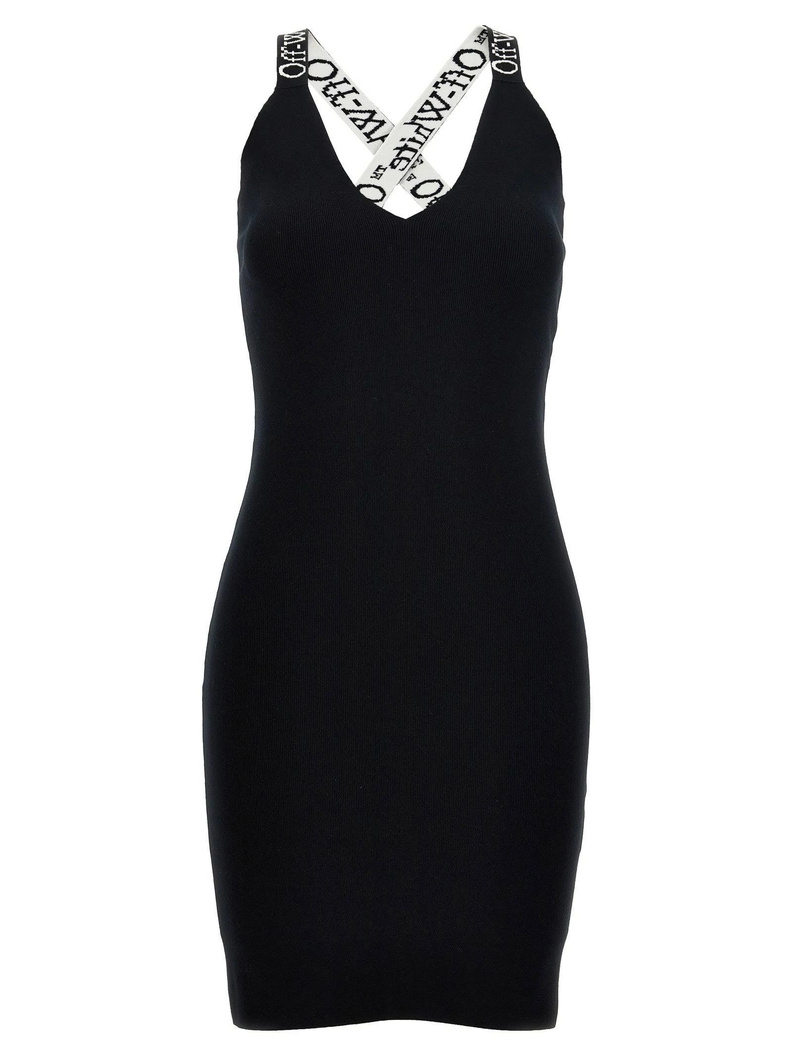 Off-White o1s22i1n0824 Knitted Mini Dress in Black Size M / US 6-8 / IT 42-44 - 1 Thumbnail