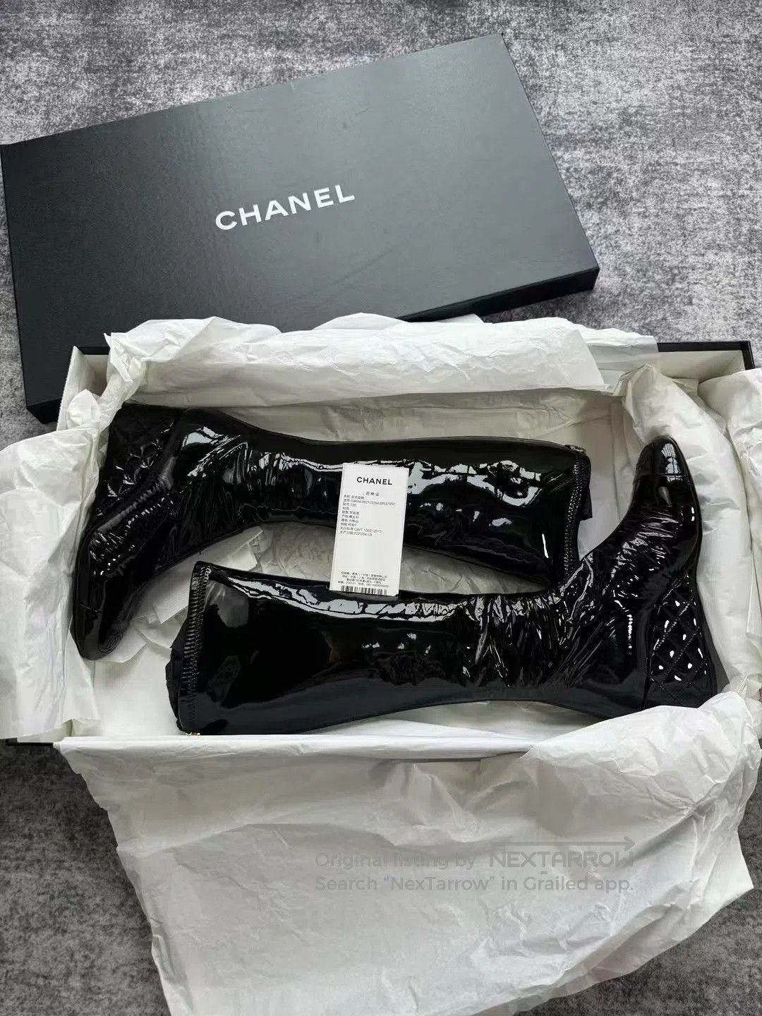 Chanel Chanel Patent Leather Wedge Knee. Size US 6 / IT 36 - 2 Thumbnail