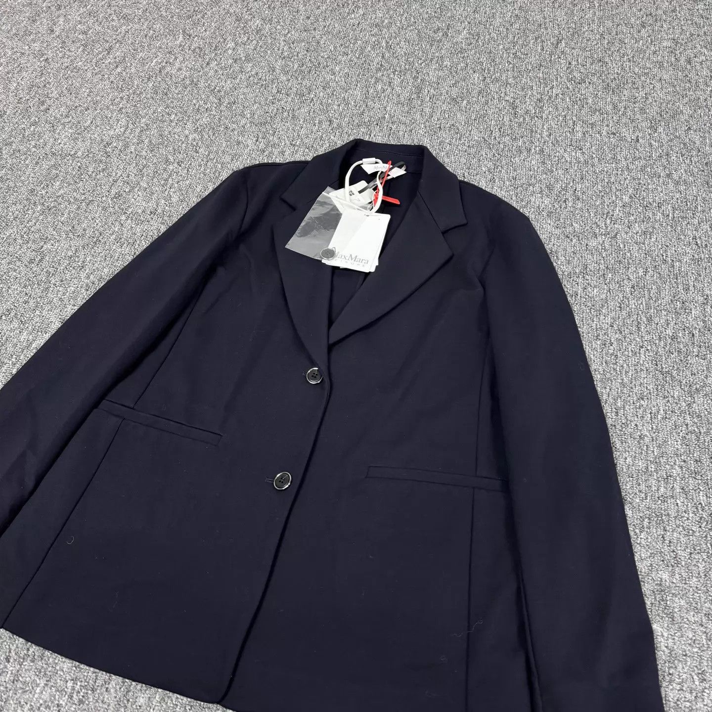Max Mara MaxMara Navy Single-Breasted Blazer L New w/ Tags Size L / US 10 / IT 46 - 4 Thumbnail